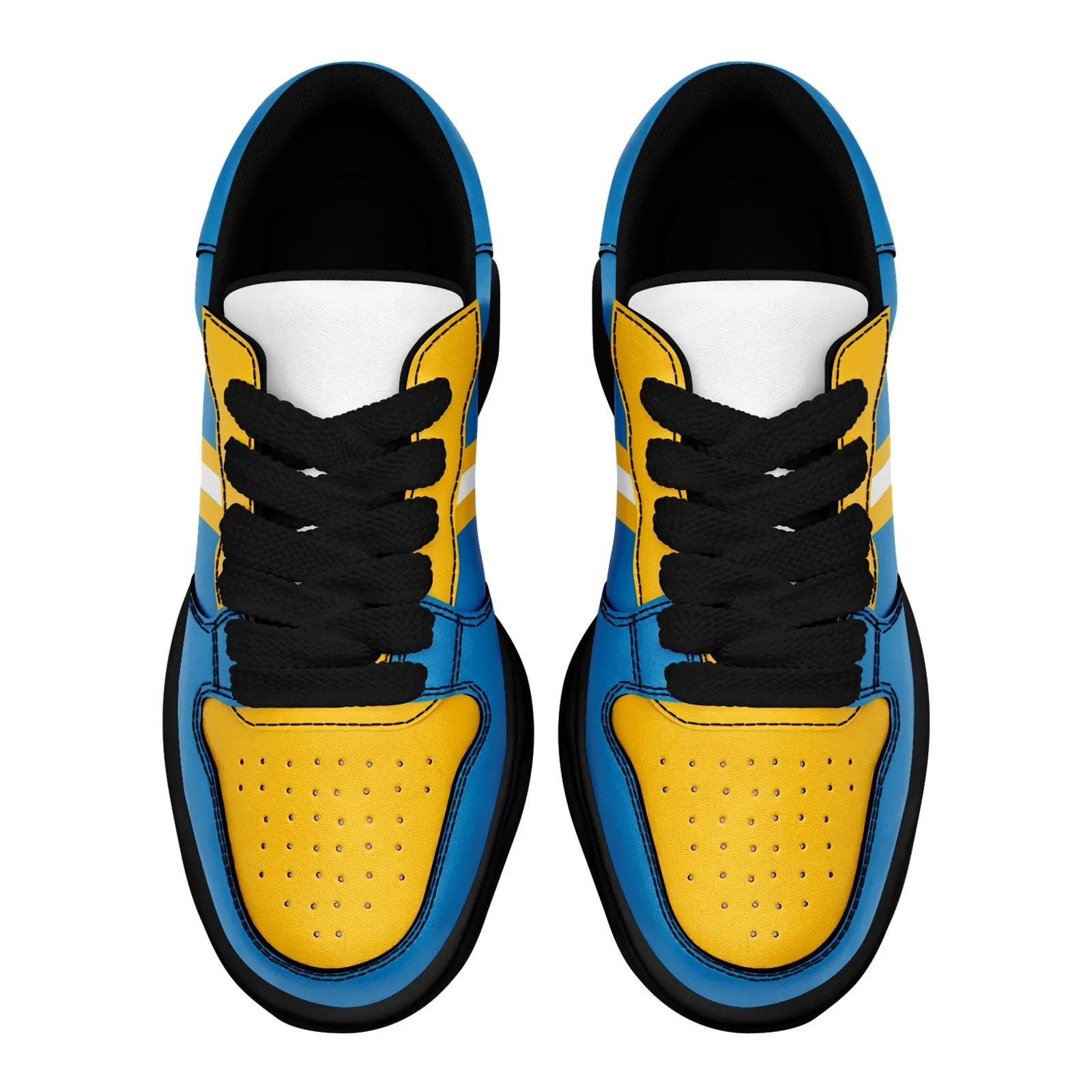 Corporate Gifts,Custom Blue Yellow Los Angeles Shoes Personalized Sneaker FN032-D020389-22