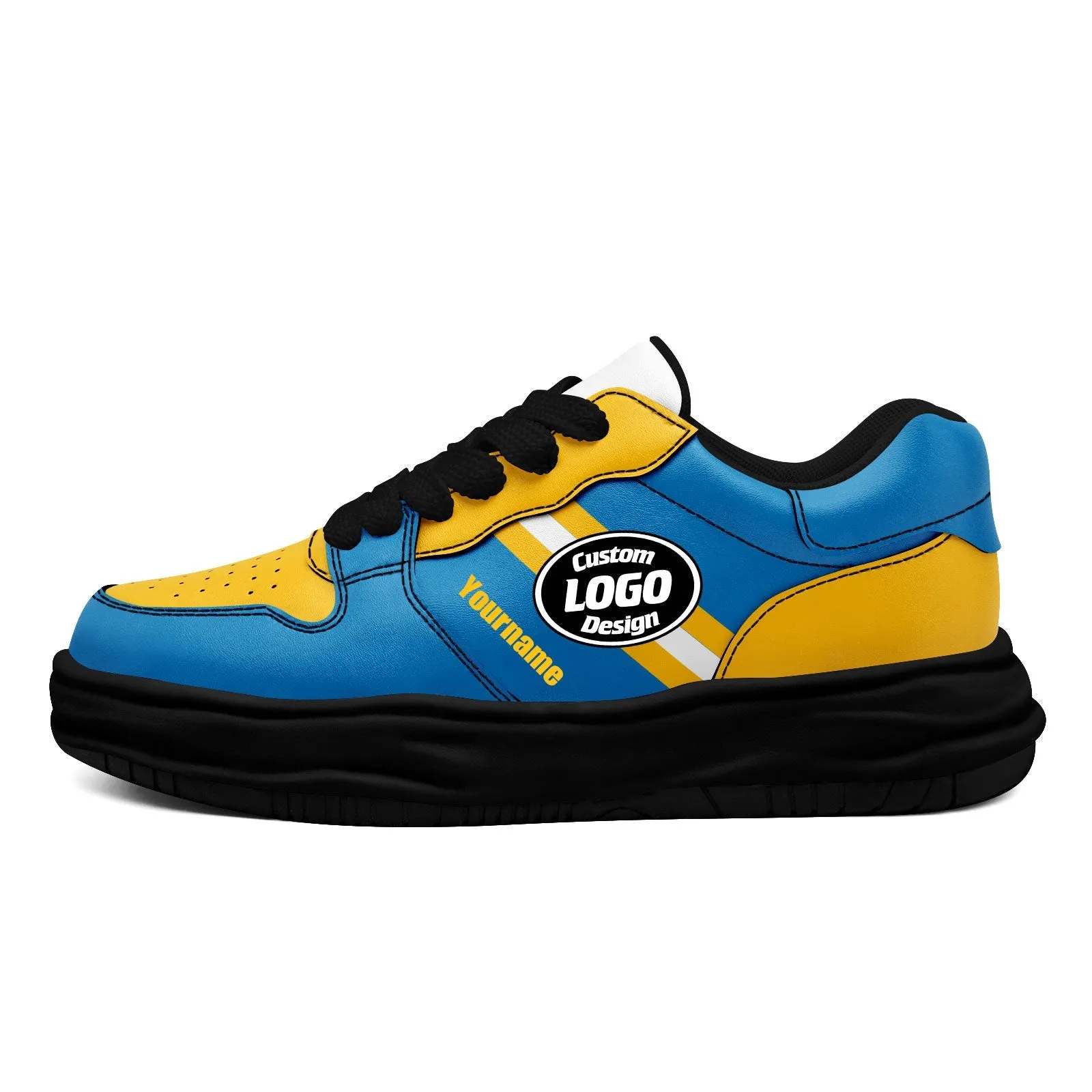 Corporate Gifts,Custom Blue Yellow Los Angeles Shoes Personalized Sneaker FN032-D020389-22