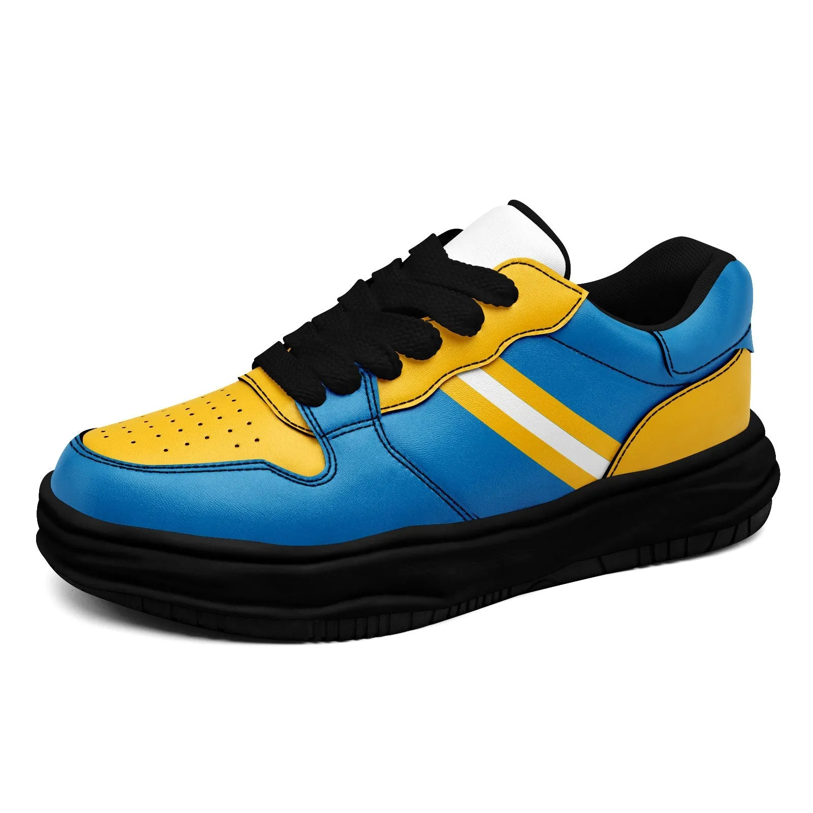 Corporate Gifts,Custom Blue Yellow Los Angeles Shoes Personalized Sneaker FN032-D020389-22