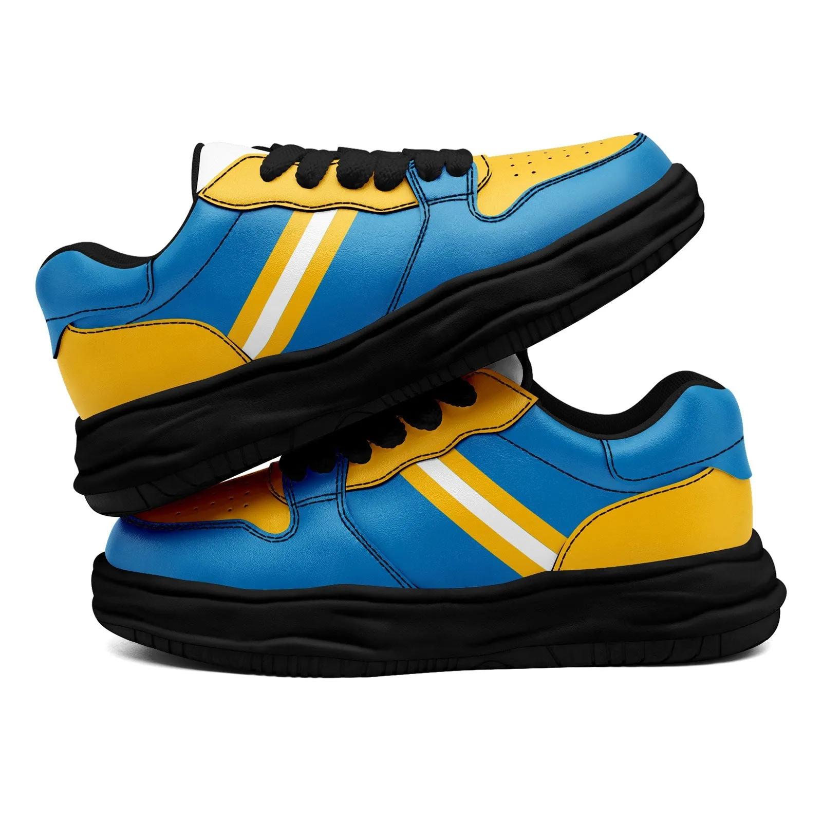 Corporate Gifts,Custom Blue Yellow Los Angeles Shoes Personalized Sneaker FN032-D020389-22