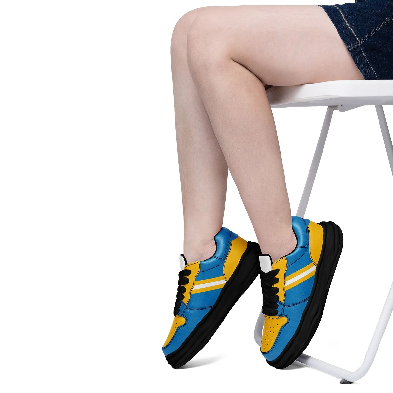 Corporate Gifts,Custom Blue Yellow Los Angeles Shoes Personalized Sneaker FN032-D020389-22