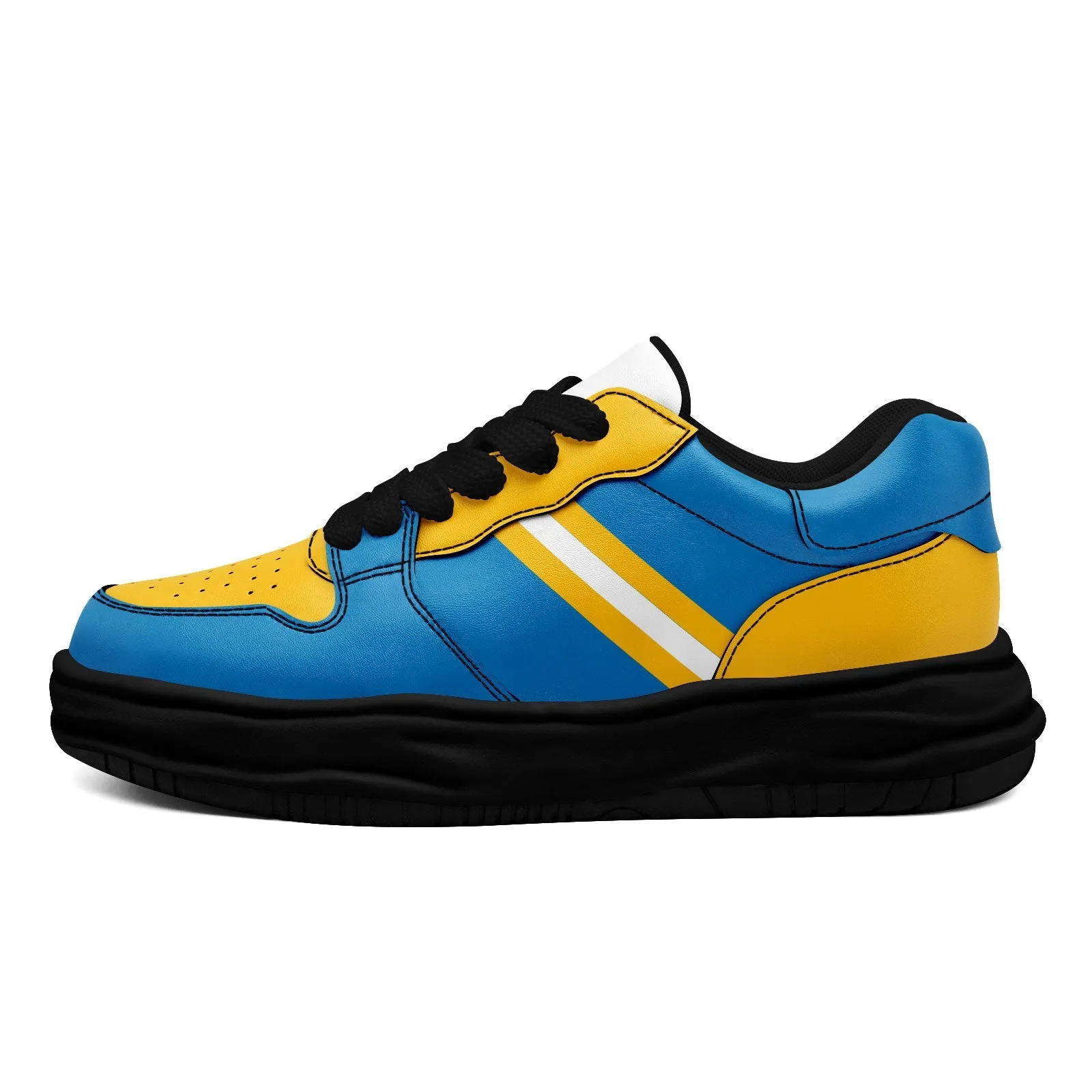 Corporate Gifts,Custom Blue Yellow Los Angeles Shoes Personalized Sneaker FN032-D020389-22