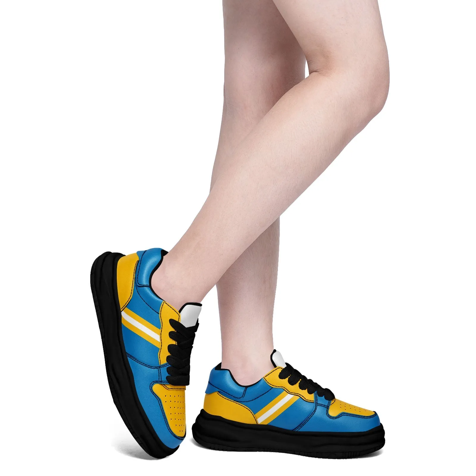 Corporate Gifts,Custom Blue Yellow Los Angeles Shoes Personalized Sneaker FN032-D020389-22