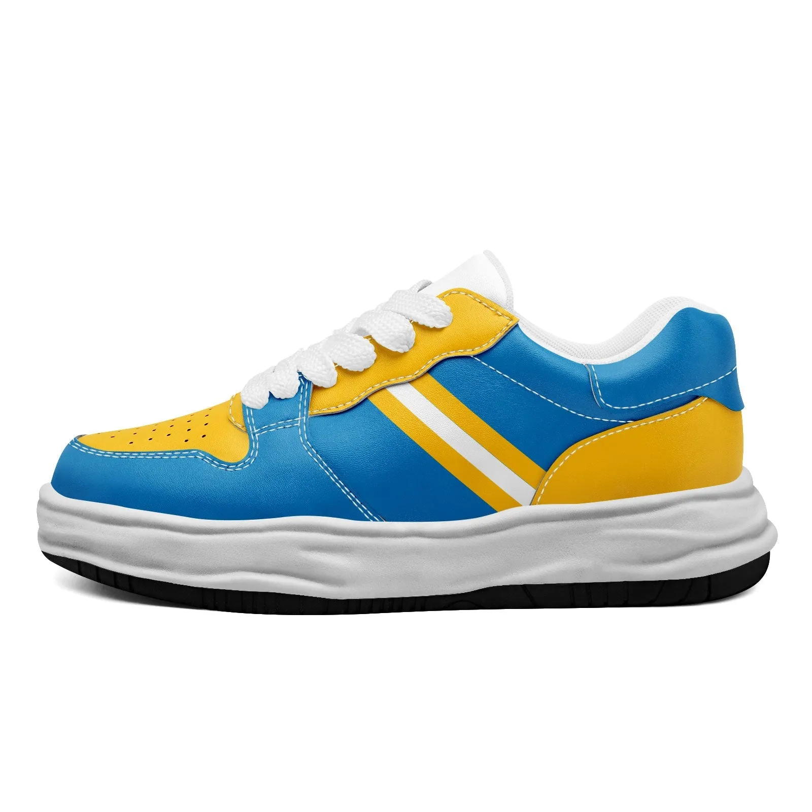 Corporate Gifts,Custom Blue Yellow Los Angeles Shoes Personalized Sneaker FN032-D020389-22