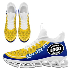 Corporate Gifts,Custom Blue Yellow Maxsoul Shoes Personalized Sneaker FN030XD-D020388-25