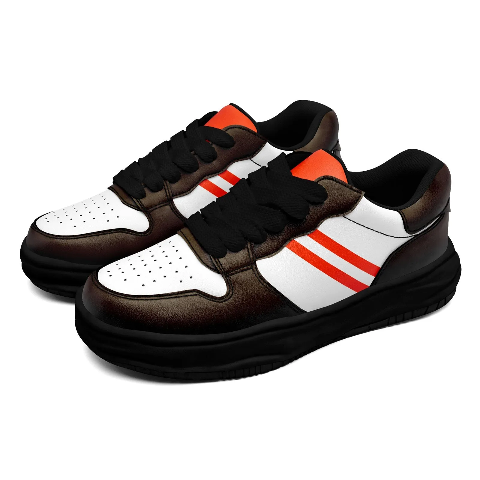 Corporate Gifts,Custom Brown Orange Cleveland Shoes Personalized Sneaker FN032-D020389-8