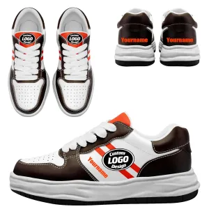 Corporate Gifts,Custom Brown Orange Cleveland Shoes Personalized Sneaker FN032-D020389-8