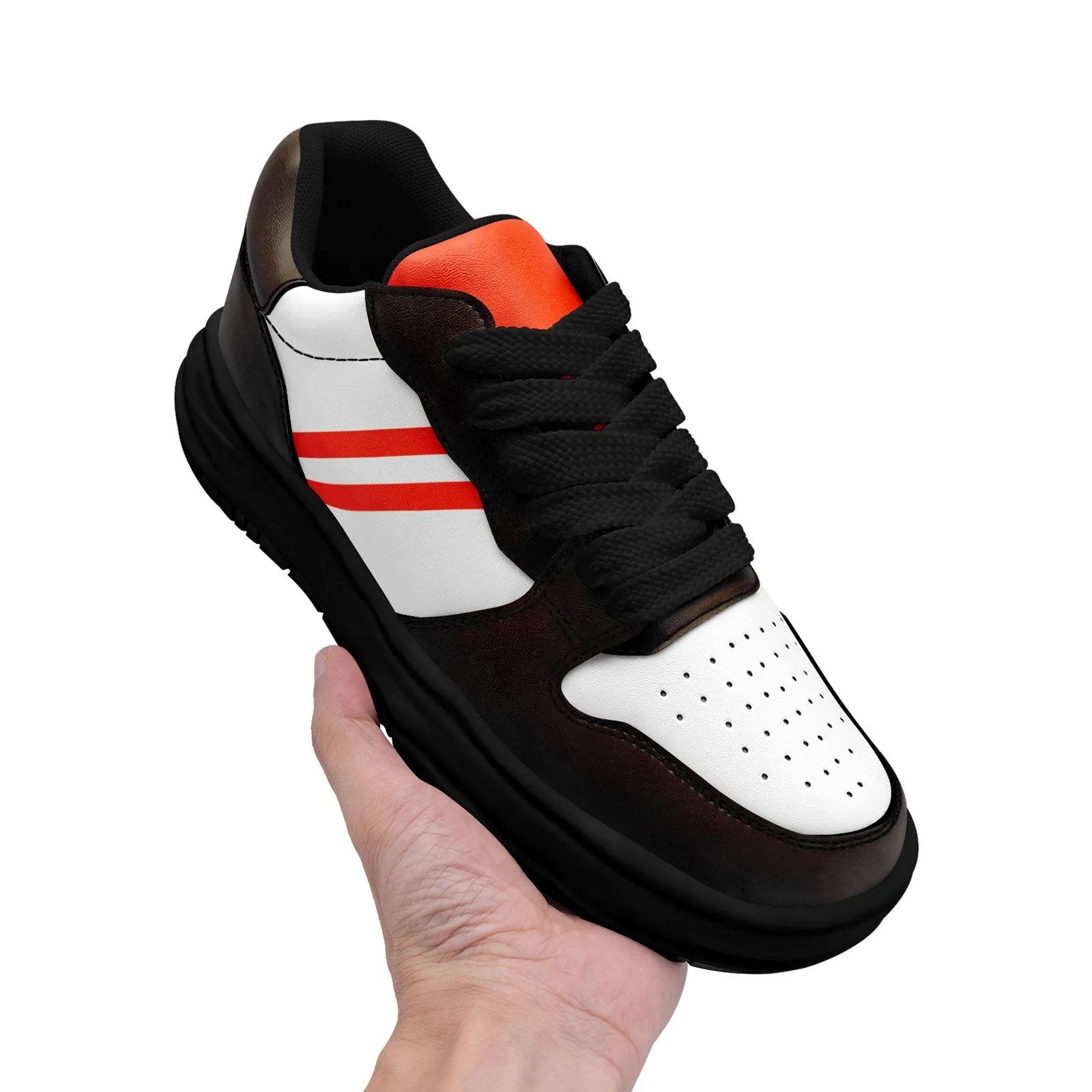 Corporate Gifts,Custom Brown Orange Cleveland Shoes Personalized Sneaker FN032-D020389-8