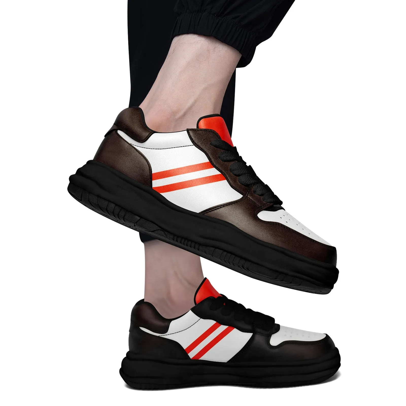 Corporate Gifts,Custom Brown Orange Cleveland Shoes Personalized Sneaker FN032-D020389-8