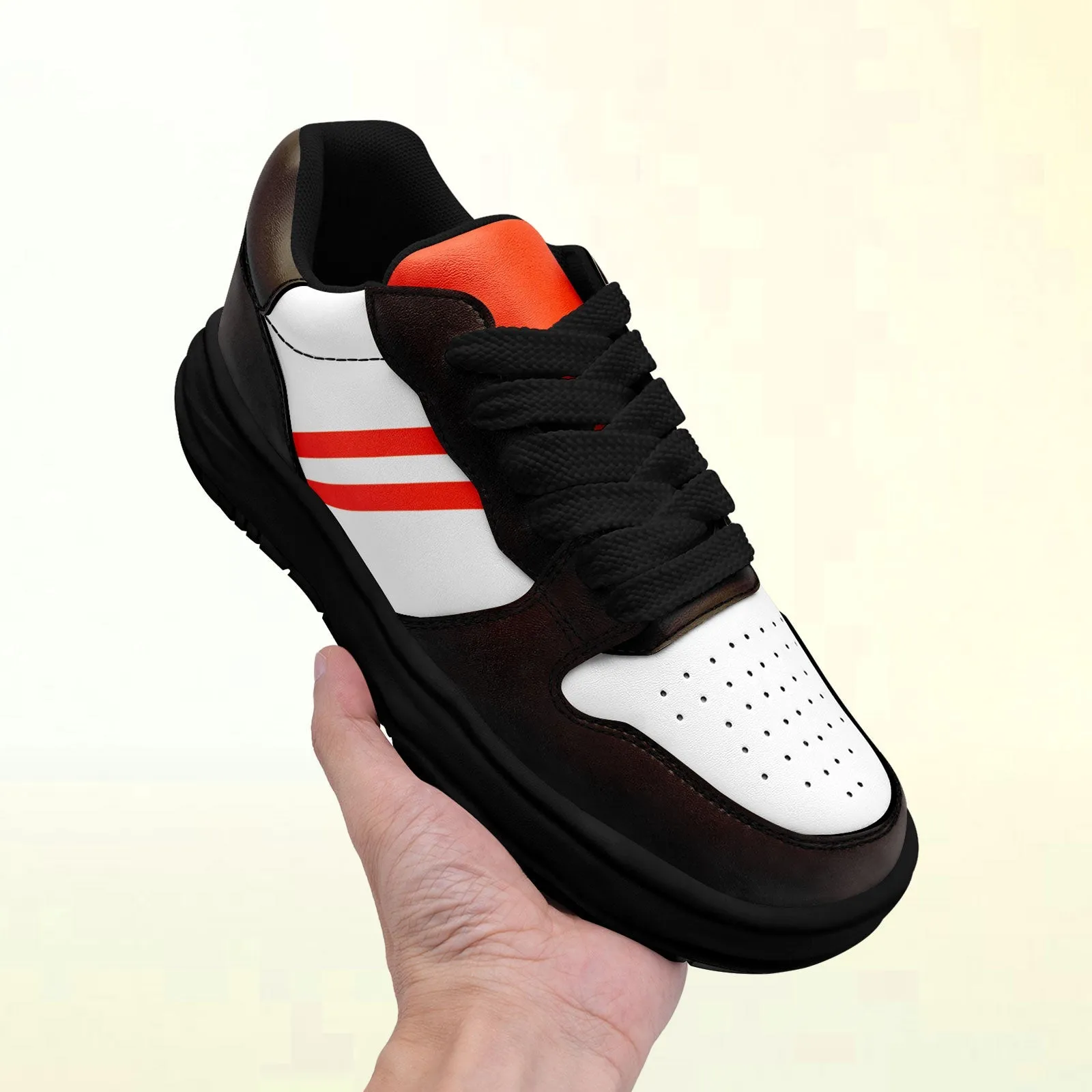 Corporate Gifts,Custom Brown Orange Cleveland Shoes Personalized Sneaker FN032-D020389-8