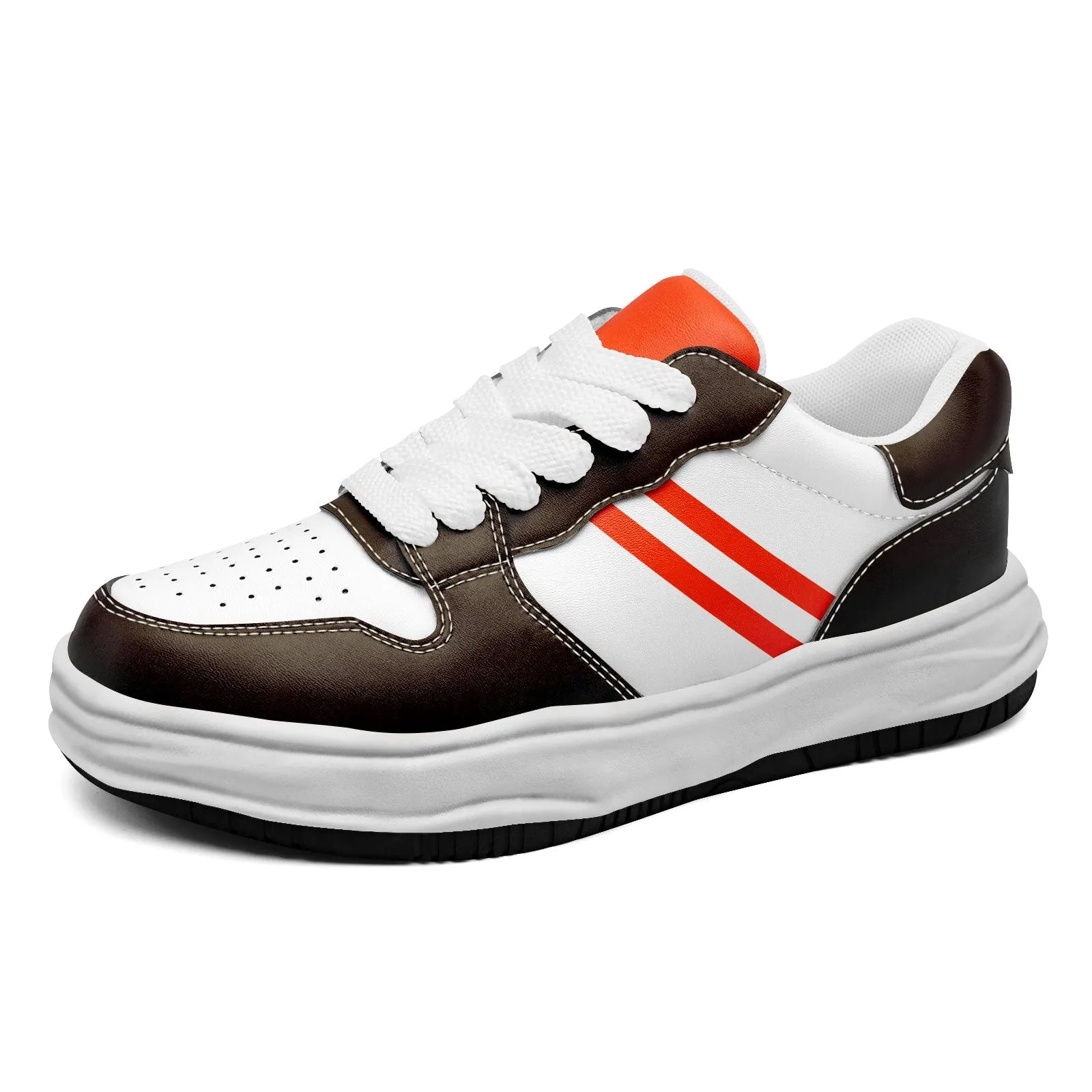 Corporate Gifts,Custom Brown Orange Cleveland Shoes Personalized Sneaker FN032-D020389-8