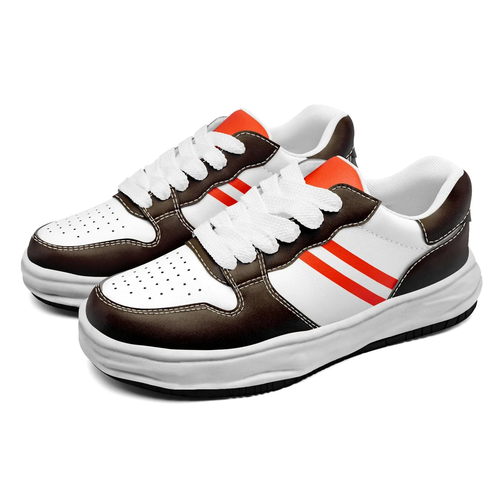 Corporate Gifts,Custom Brown Orange Cleveland Shoes Personalized Sneaker FN032-D020389-8