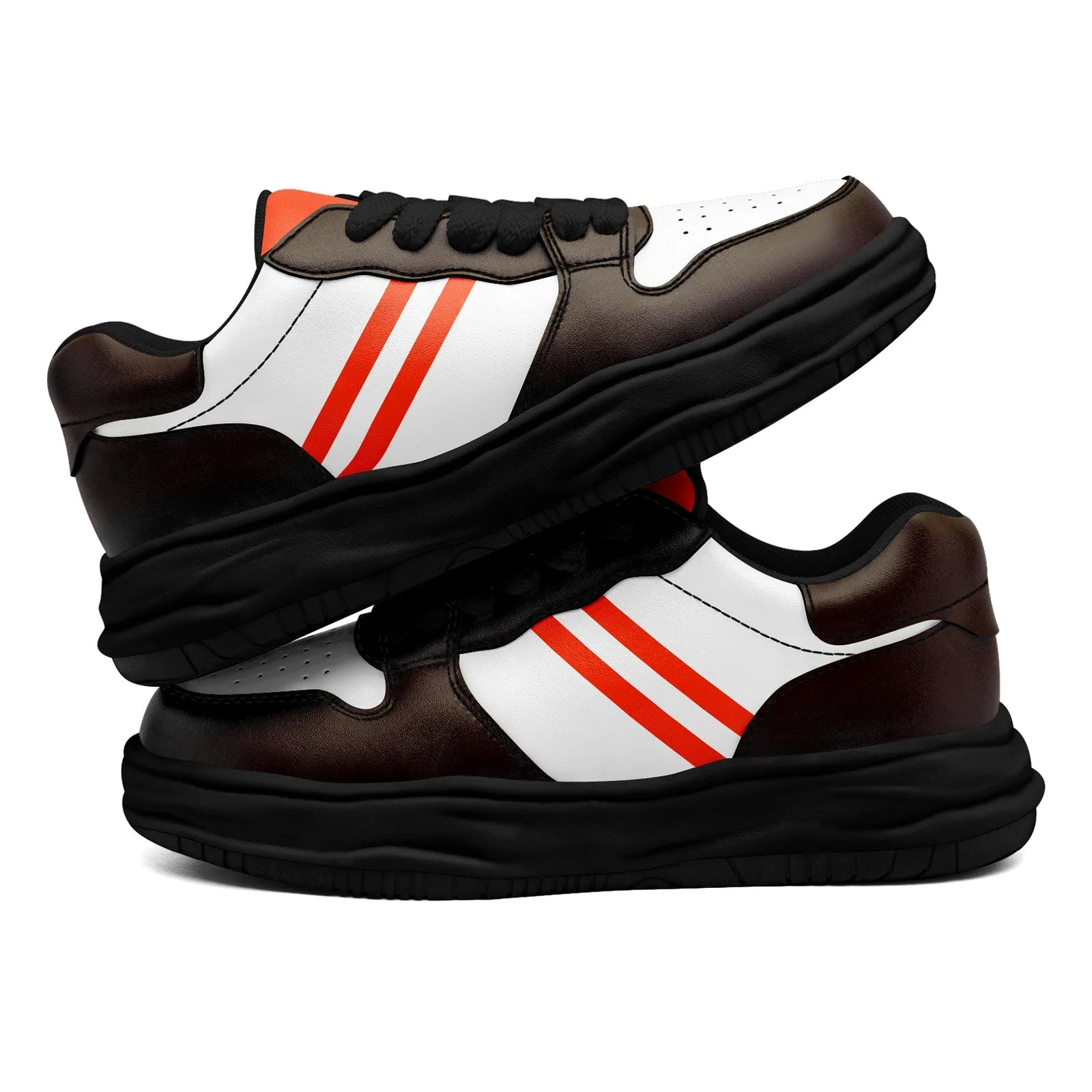 Corporate Gifts,Custom Brown Orange Cleveland Shoes Personalized Sneaker FN032-D020389-8