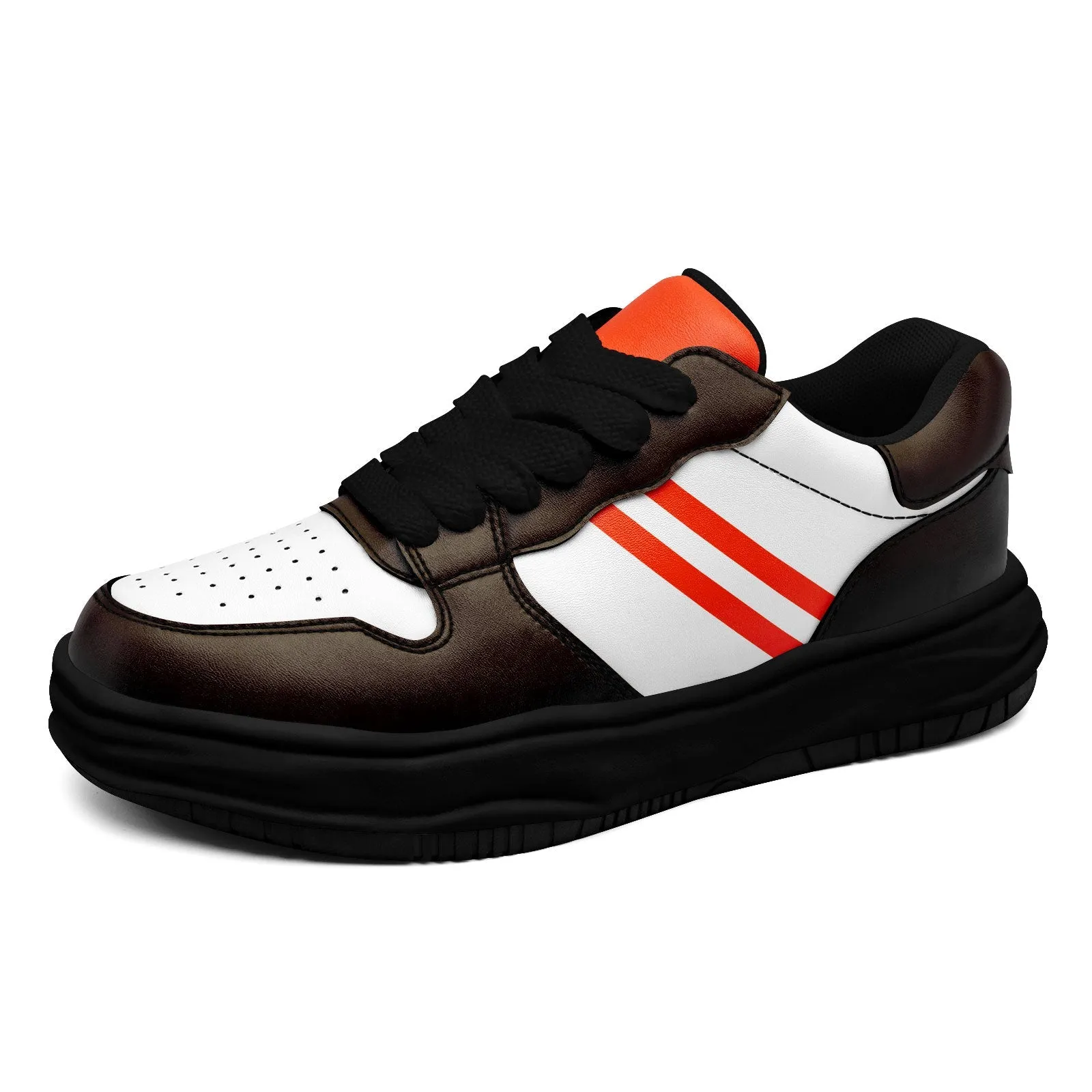 Corporate Gifts,Custom Brown Orange Cleveland Shoes Personalized Sneaker FN032-D020389-8