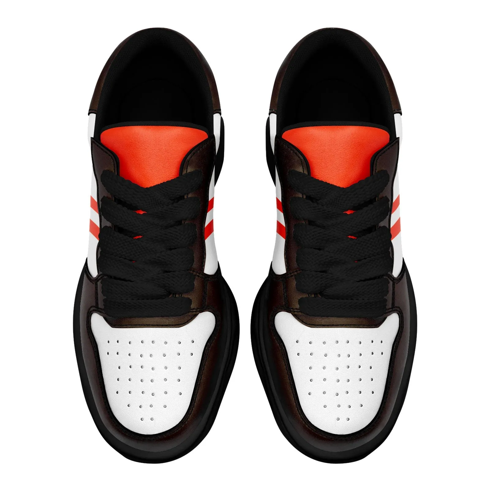 Corporate Gifts,Custom Brown Orange Cleveland Shoes Personalized Sneaker FN032-D020389-8