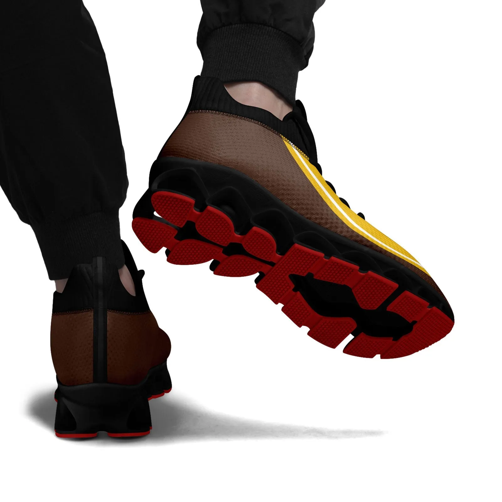 Corporate Gifts,Custom Brown Yellow Maxsoul Shoes Personalized Sneaker FN030XD-D020388-14