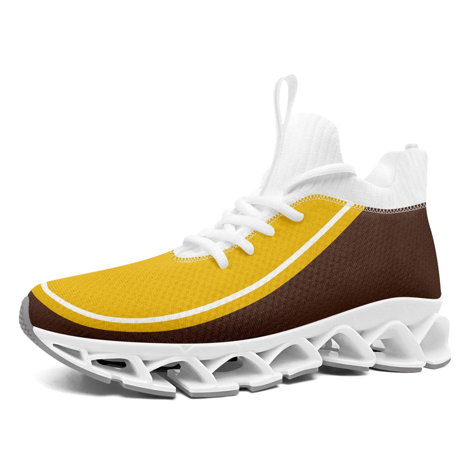 Corporate Gifts,Custom Brown Yellow Maxsoul Shoes Personalized Sneaker FN030XD-D020388-14