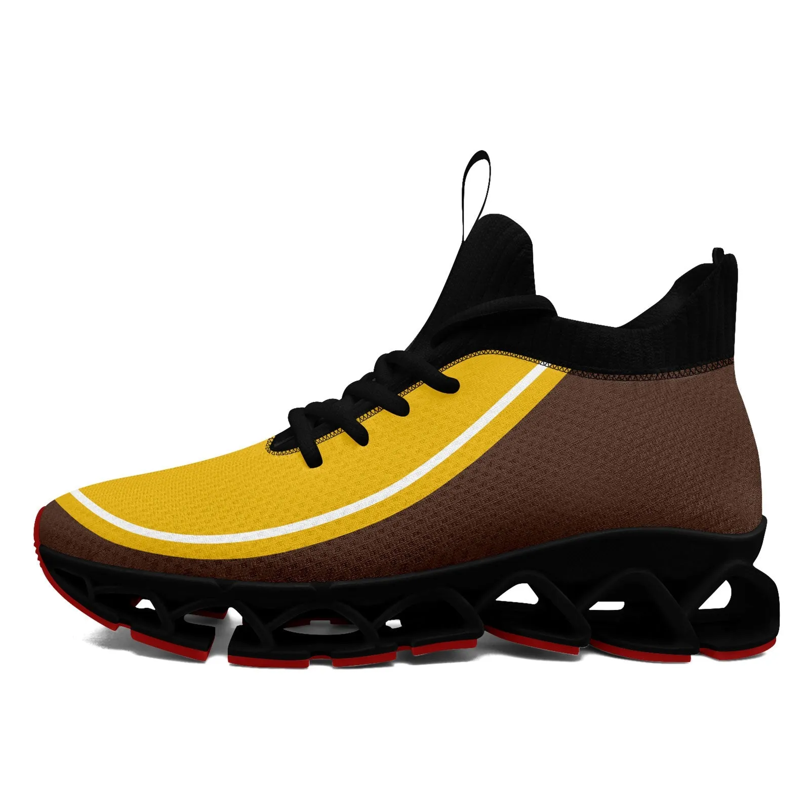 Corporate Gifts,Custom Brown Yellow Maxsoul Shoes Personalized Sneaker FN030XD-D020388-14