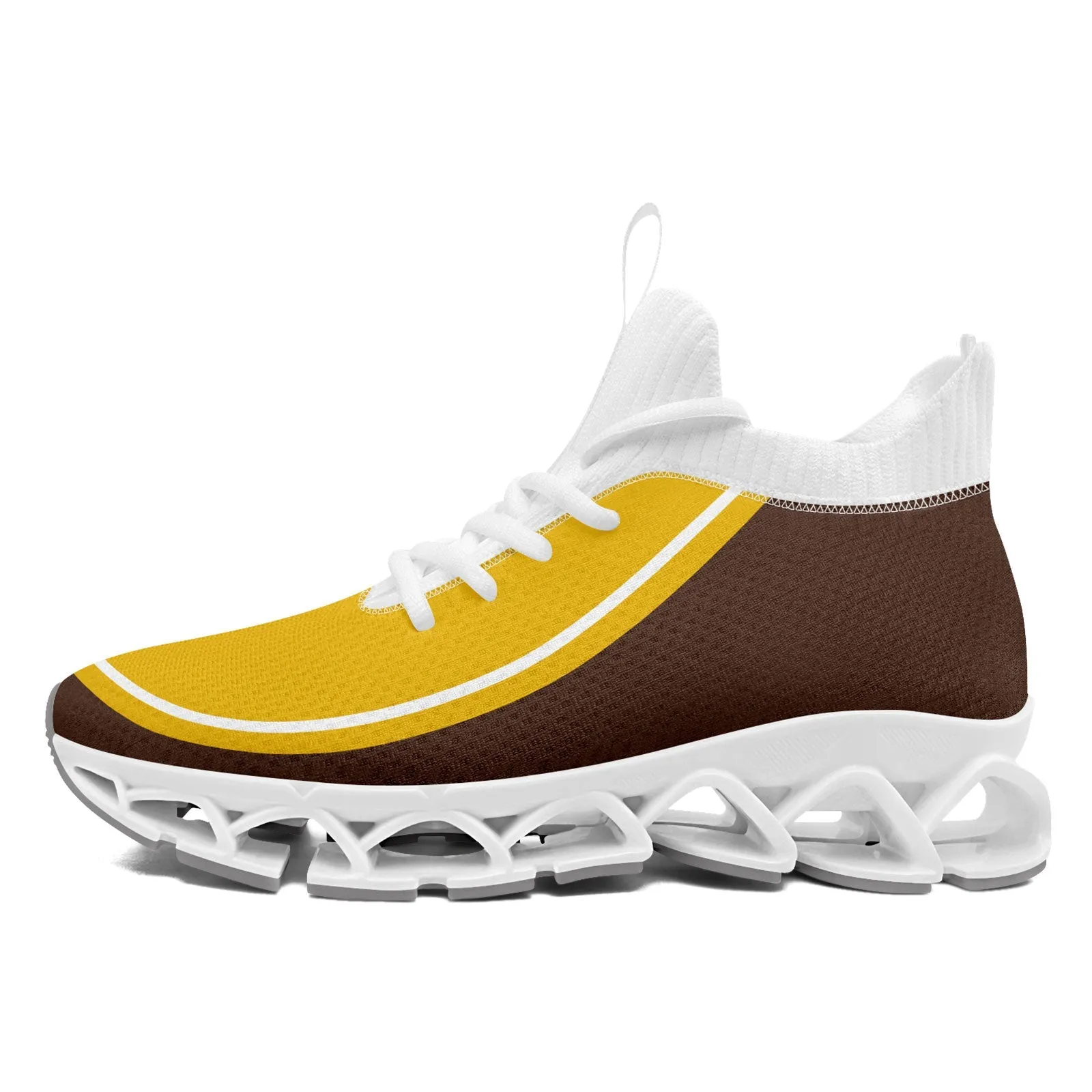 Corporate Gifts,Custom Brown Yellow Maxsoul Shoes Personalized Sneaker FN030XD-D020388-14