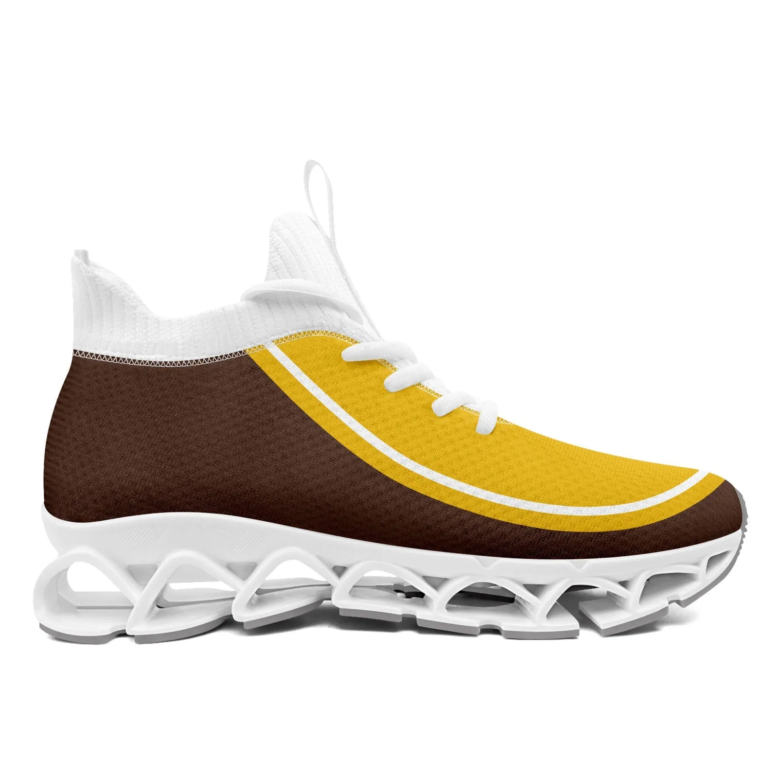 Corporate Gifts,Custom Brown Yellow Maxsoul Shoes Personalized Sneaker FN030XD-D020388-14