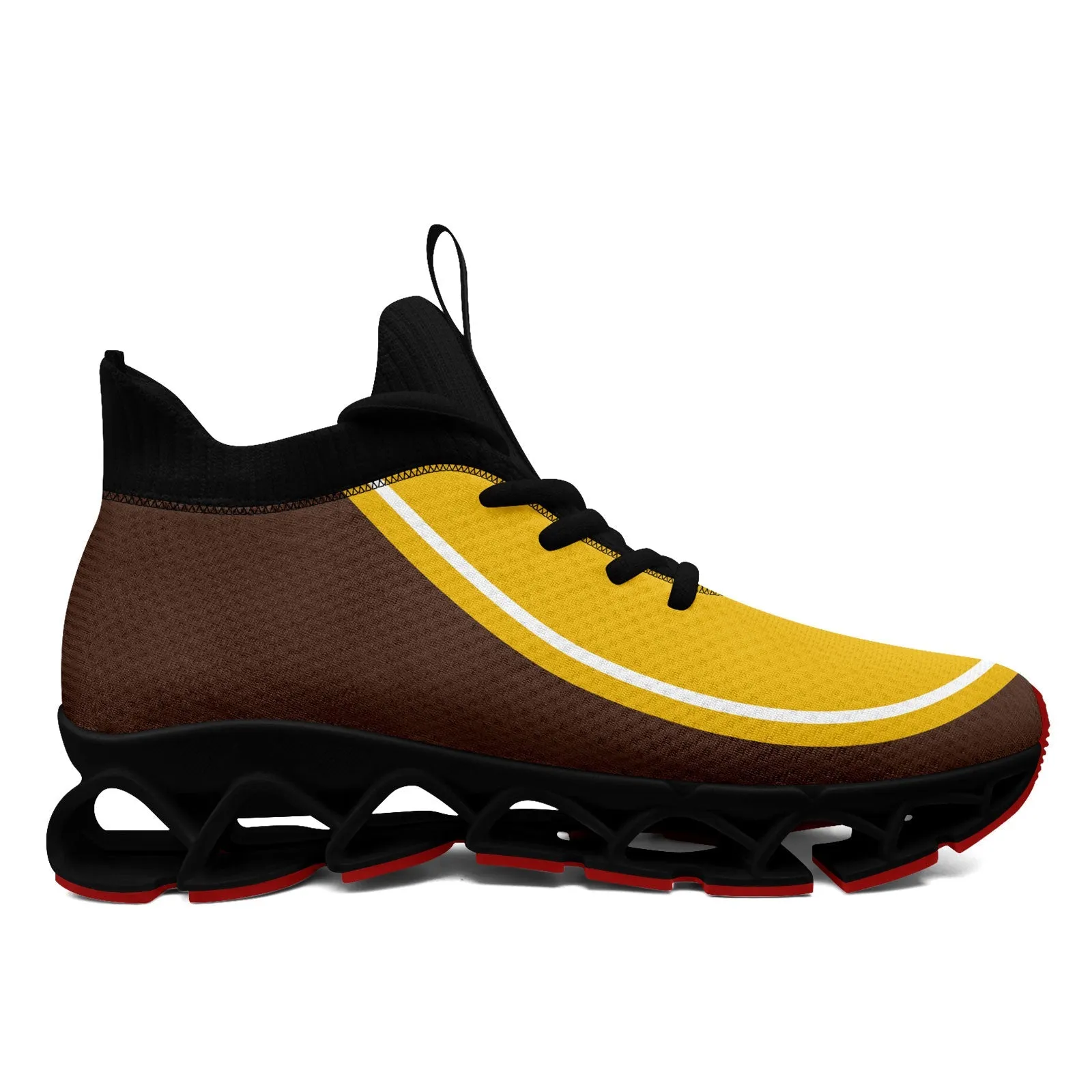Corporate Gifts,Custom Brown Yellow Maxsoul Shoes Personalized Sneaker FN030XD-D020388-14