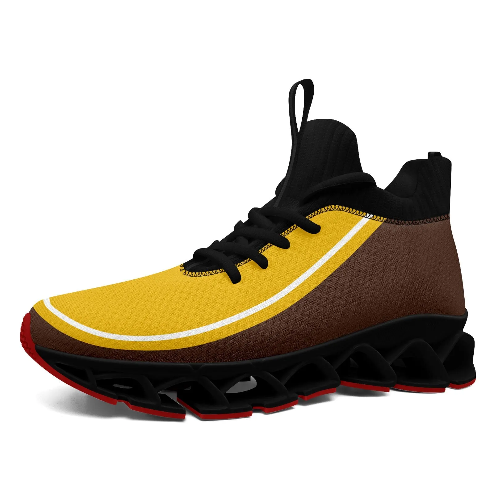 Corporate Gifts,Custom Brown Yellow Maxsoul Shoes Personalized Sneaker FN030XD-D020388-14