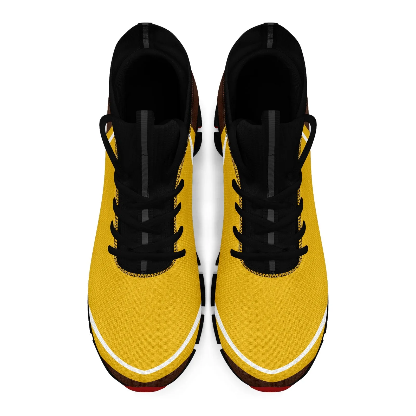 Corporate Gifts,Custom Brown Yellow Maxsoul Shoes Personalized Sneaker FN030XD-D020388-14