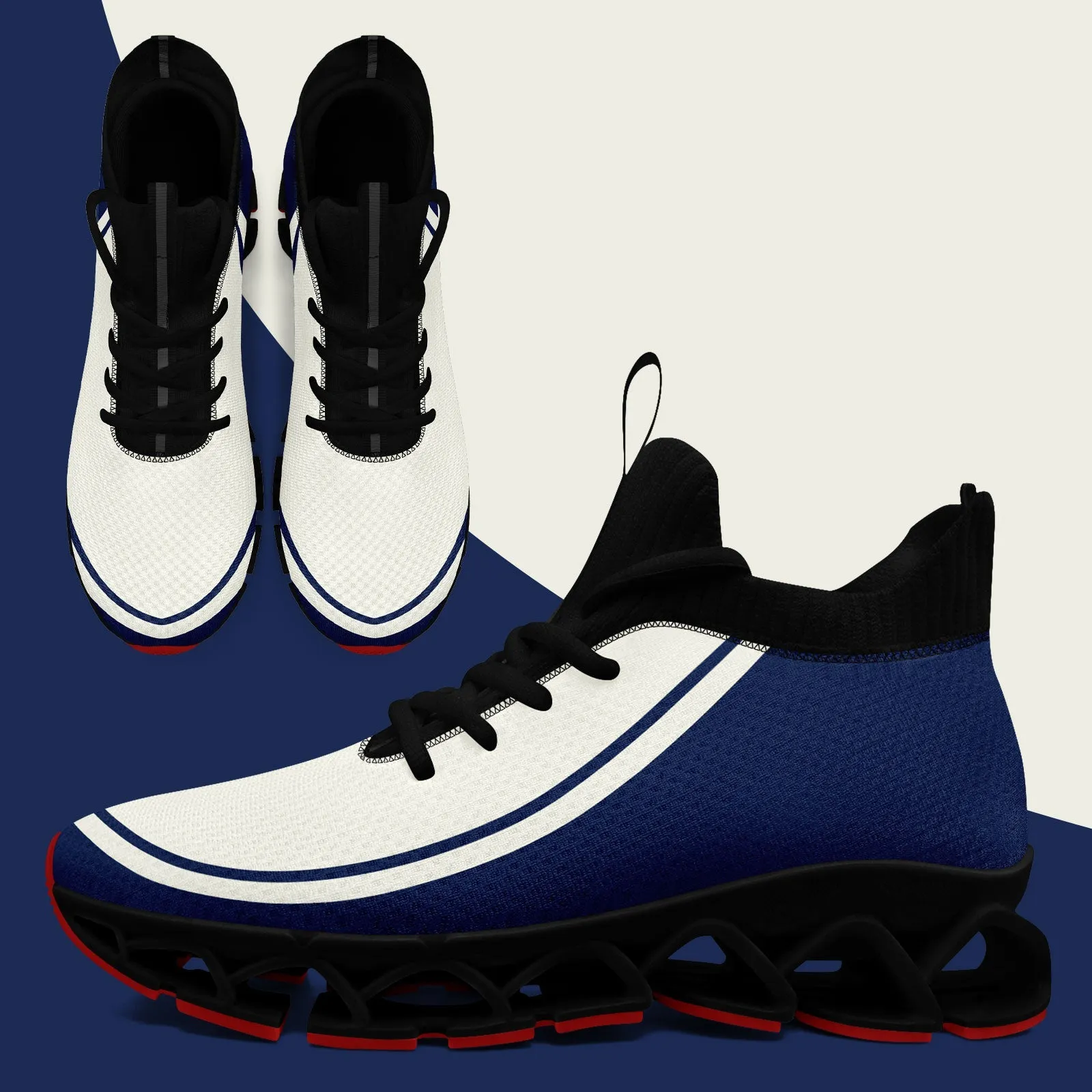 Corporate Gifts,Custom Cream Navy Maxsoul Shoes Personalized Sneaker FN030XD-D020388-12