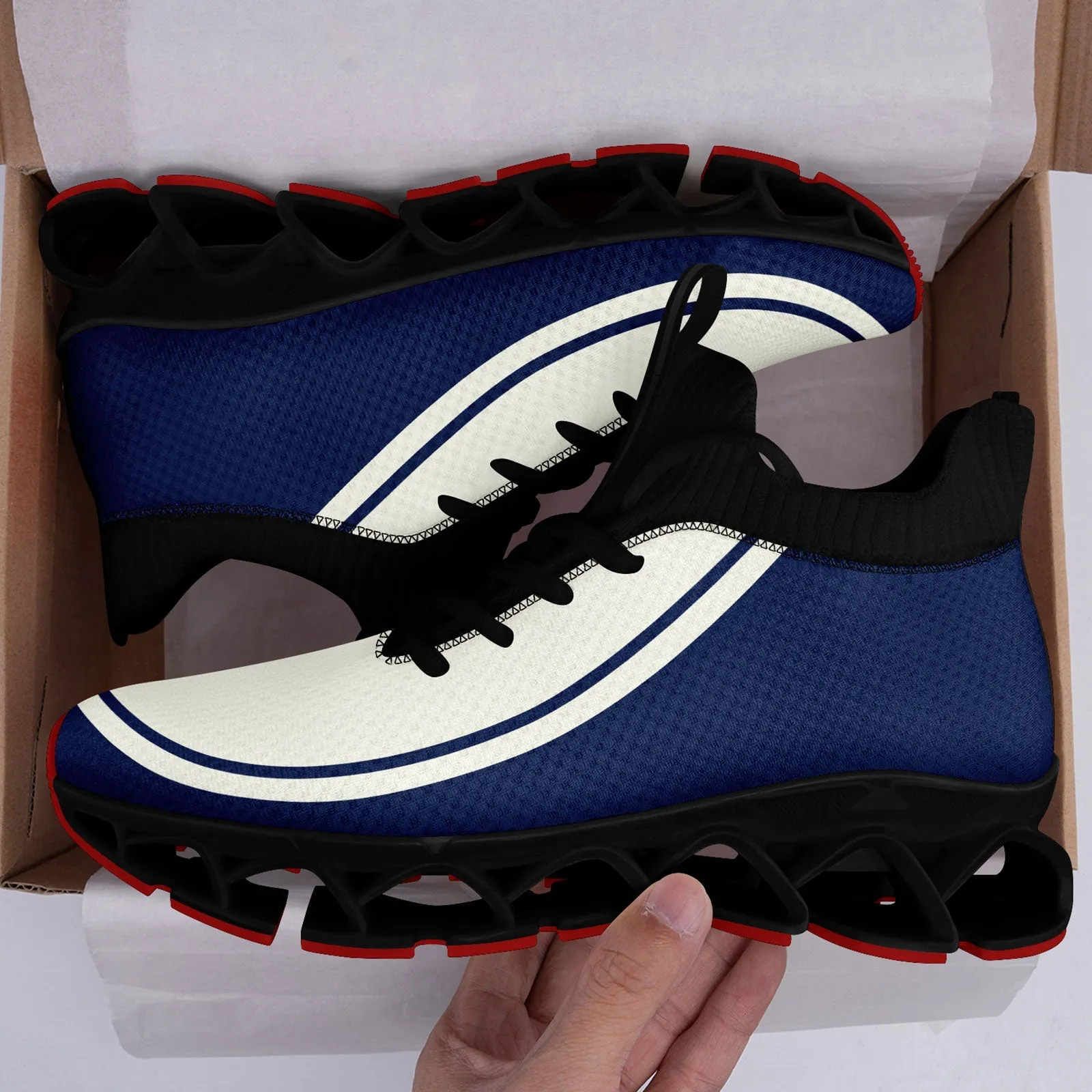 Corporate Gifts,Custom Cream Navy Maxsoul Shoes Personalized Sneaker FN030XD-D020388-12