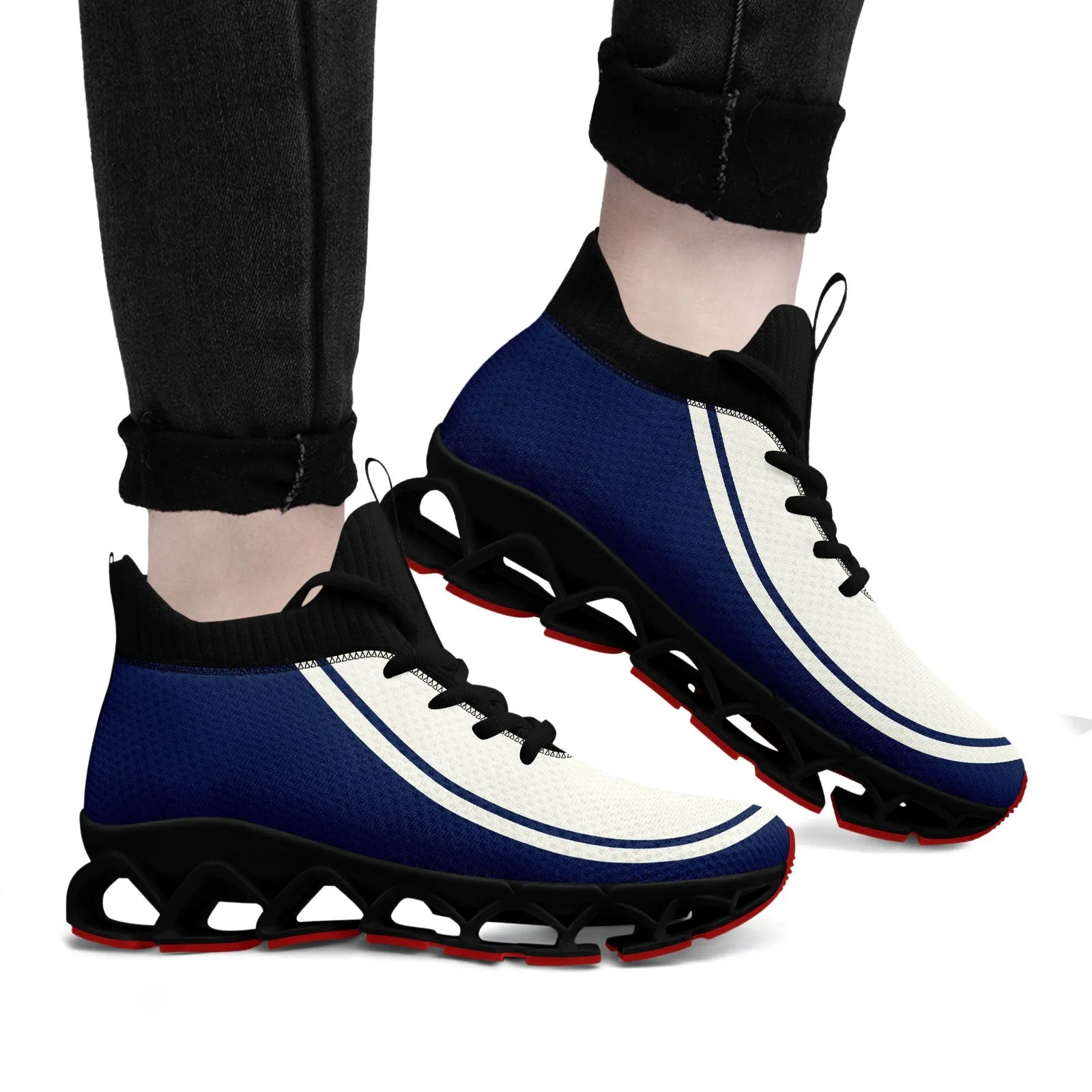 Corporate Gifts,Custom Cream Navy Maxsoul Shoes Personalized Sneaker FN030XD-D020388-12