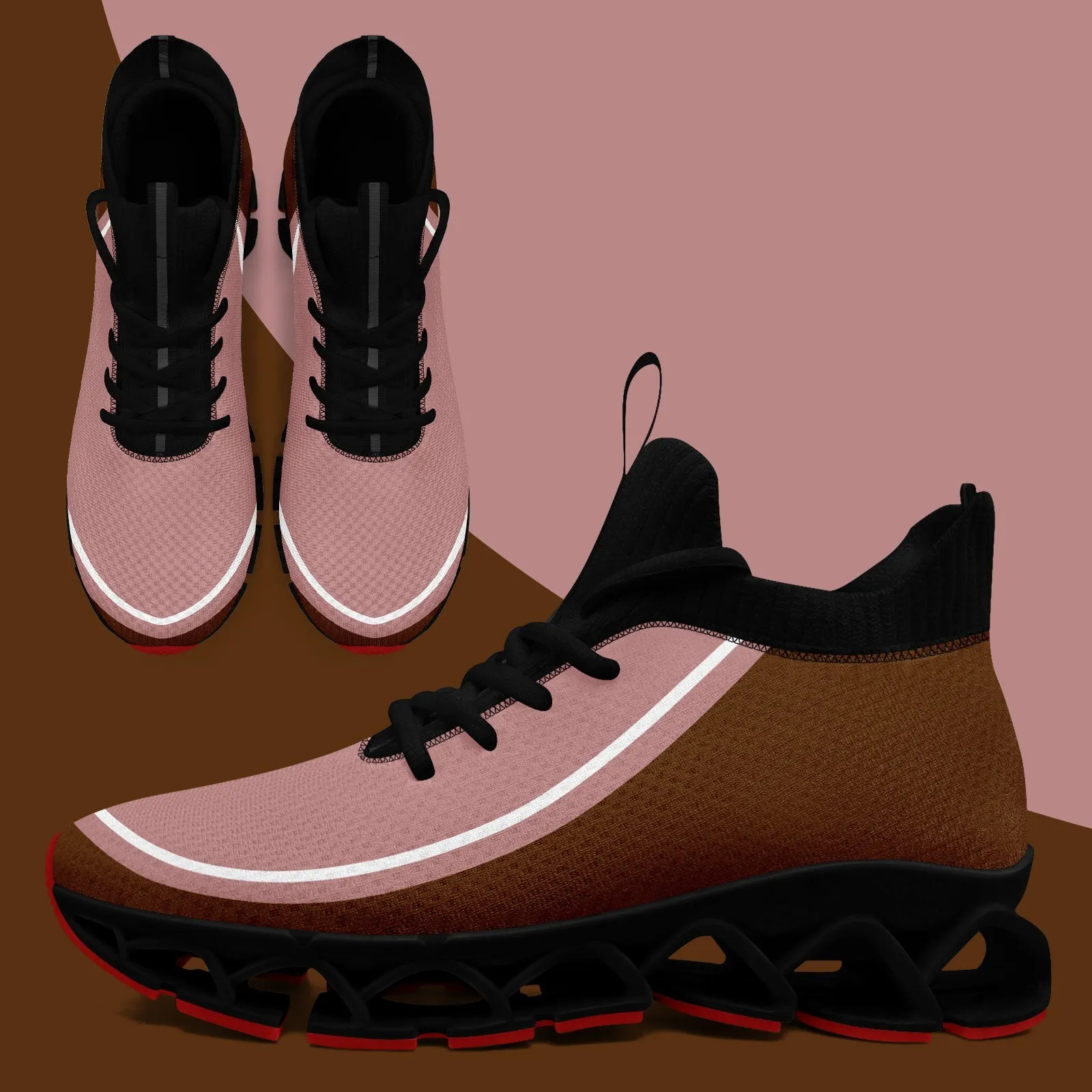 Corporate Gifts,Custom Dark Pink Brown Maxsoul Shoes Personalized Sneaker FN030XD-D020388-18