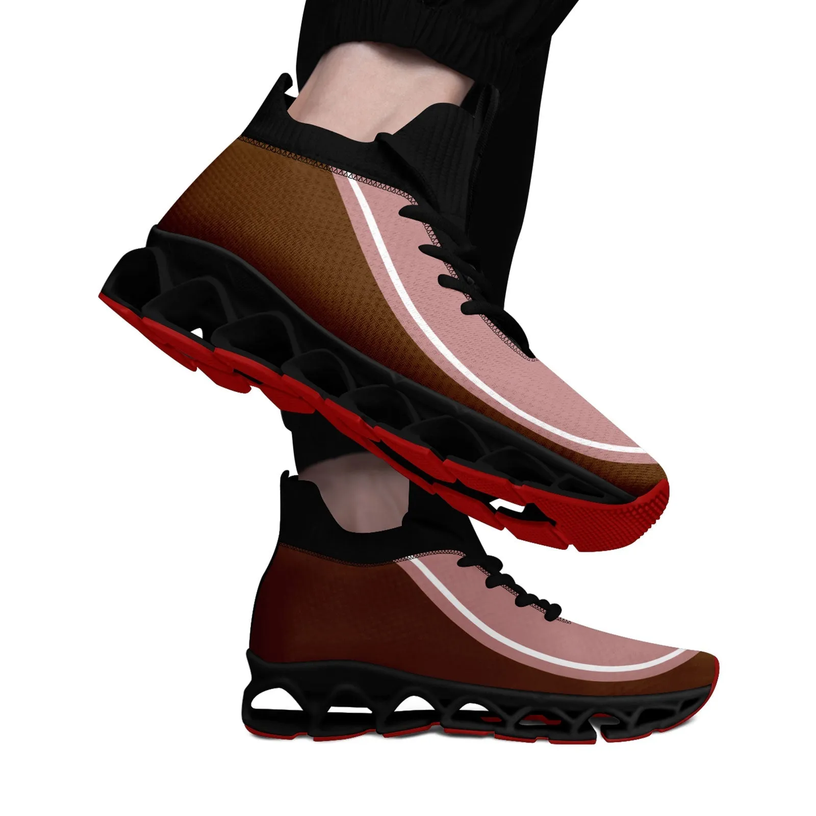 Corporate Gifts,Custom Dark Pink Brown Maxsoul Shoes Personalized Sneaker FN030XD-D020388-18