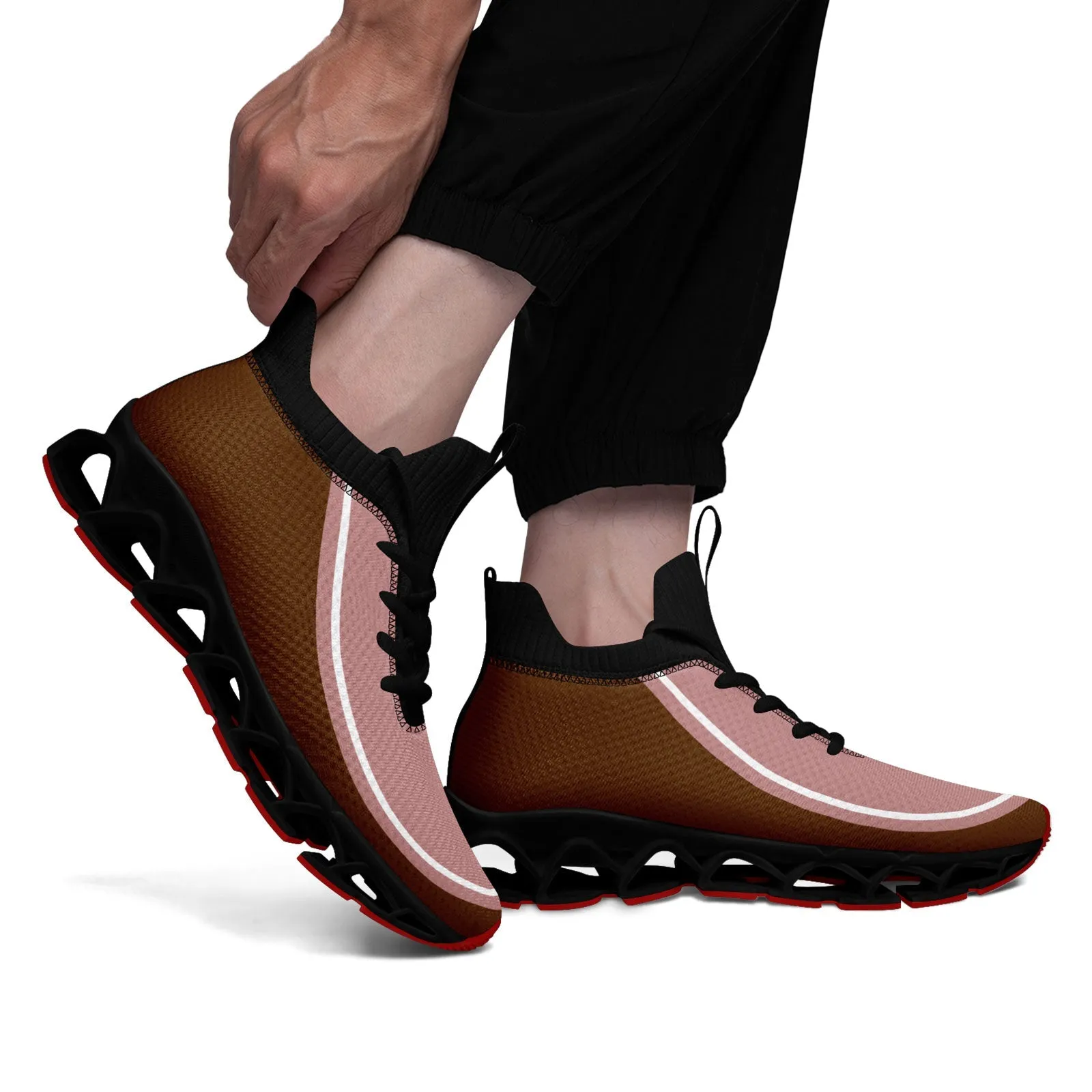 Corporate Gifts,Custom Dark Pink Brown Maxsoul Shoes Personalized Sneaker FN030XD-D020388-18