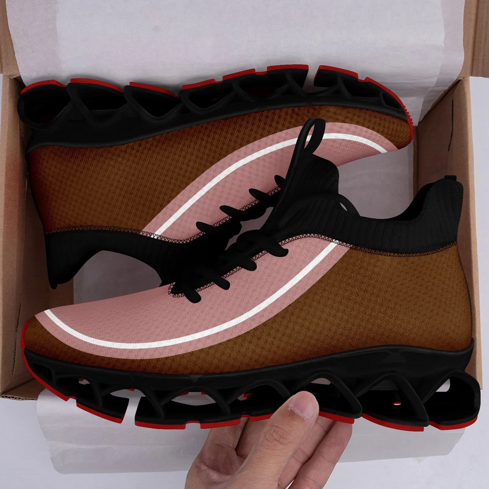 Corporate Gifts,Custom Dark Pink Brown Maxsoul Shoes Personalized Sneaker FN030XD-D020388-18