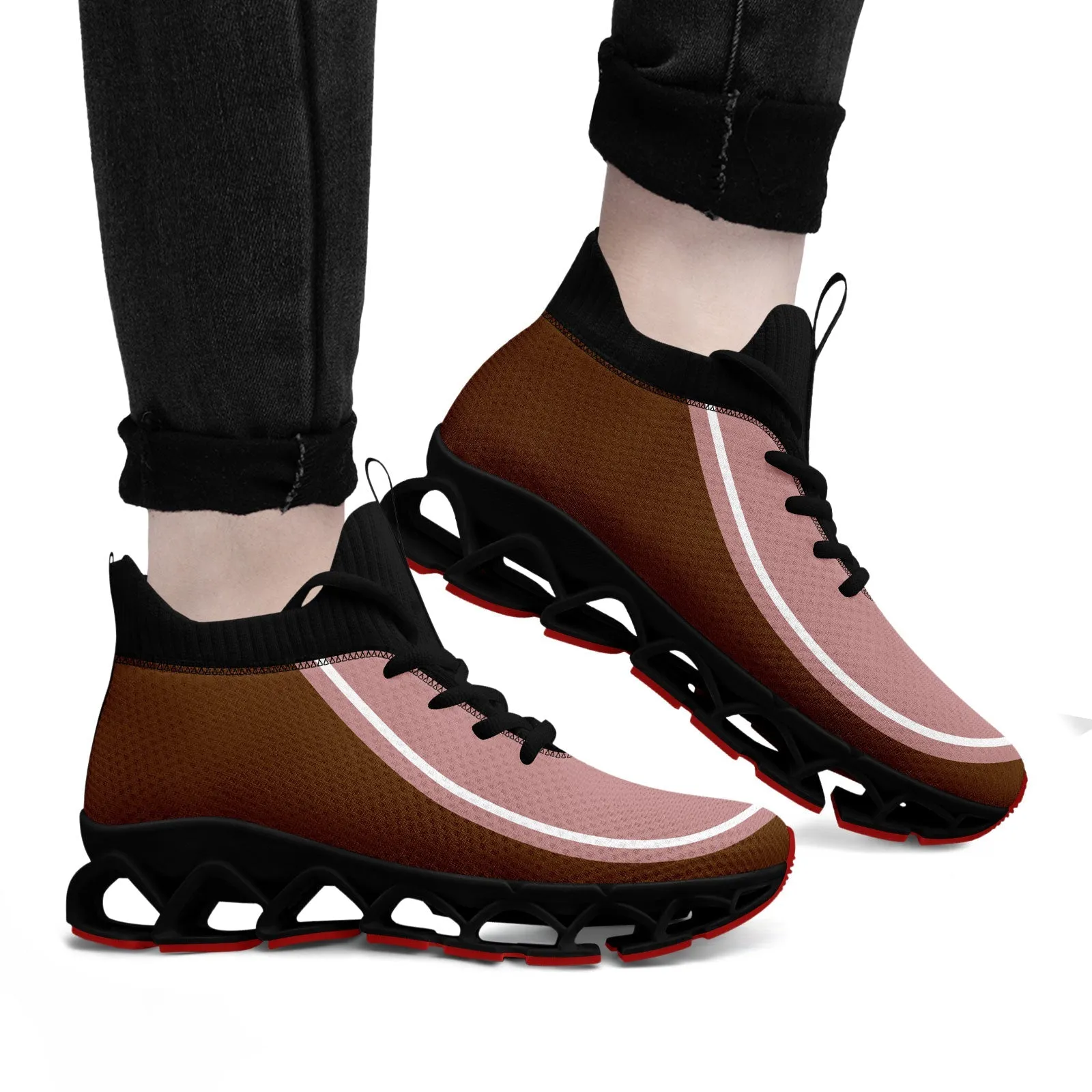 Corporate Gifts,Custom Dark Pink Brown Maxsoul Shoes Personalized Sneaker FN030XD-D020388-18