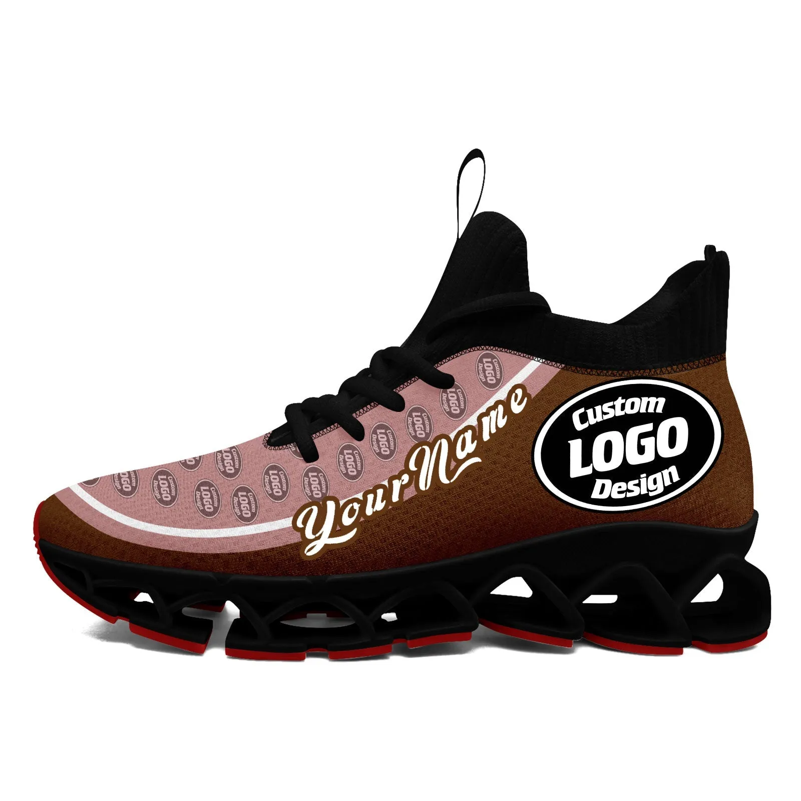 Corporate Gifts,Custom Dark Pink Brown Maxsoul Shoes Personalized Sneaker FN030XD-D020388-18