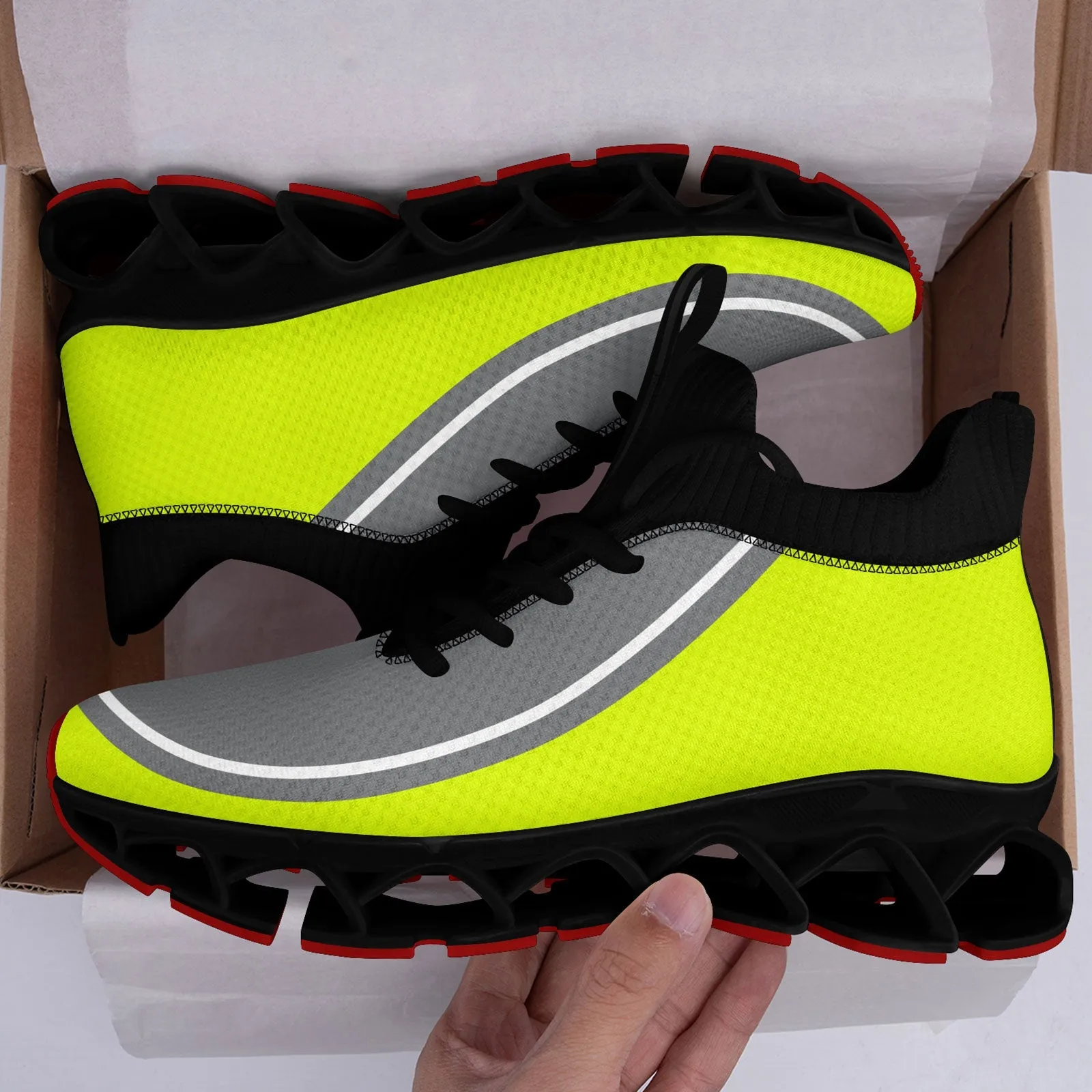 Corporate Gifts,Custom Green Gray Maxsoul Shoes Personalized Sneaker FN030XD-D020388-22