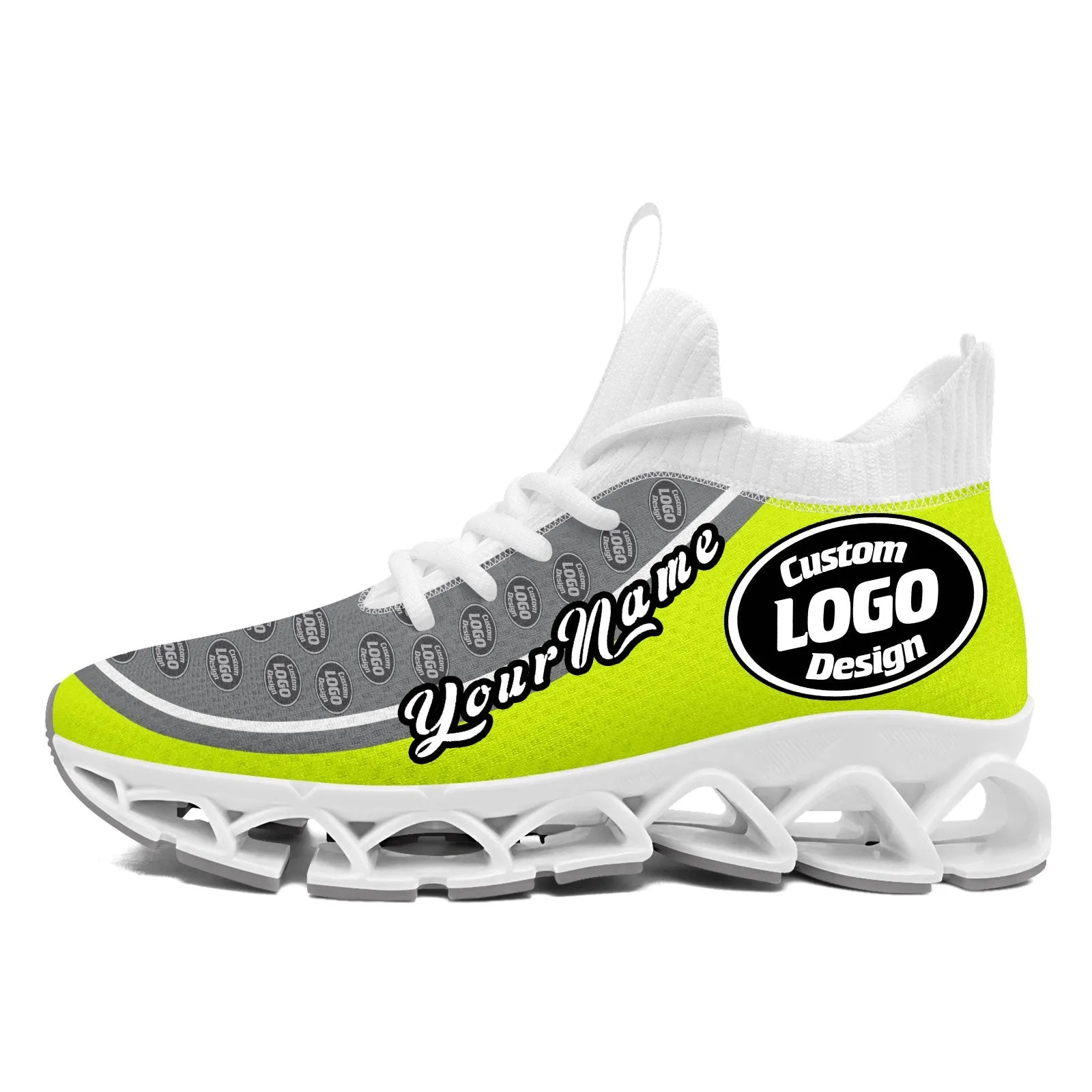 Corporate Gifts,Custom Green Gray Maxsoul Shoes Personalized Sneaker FN030XD-D020388-22