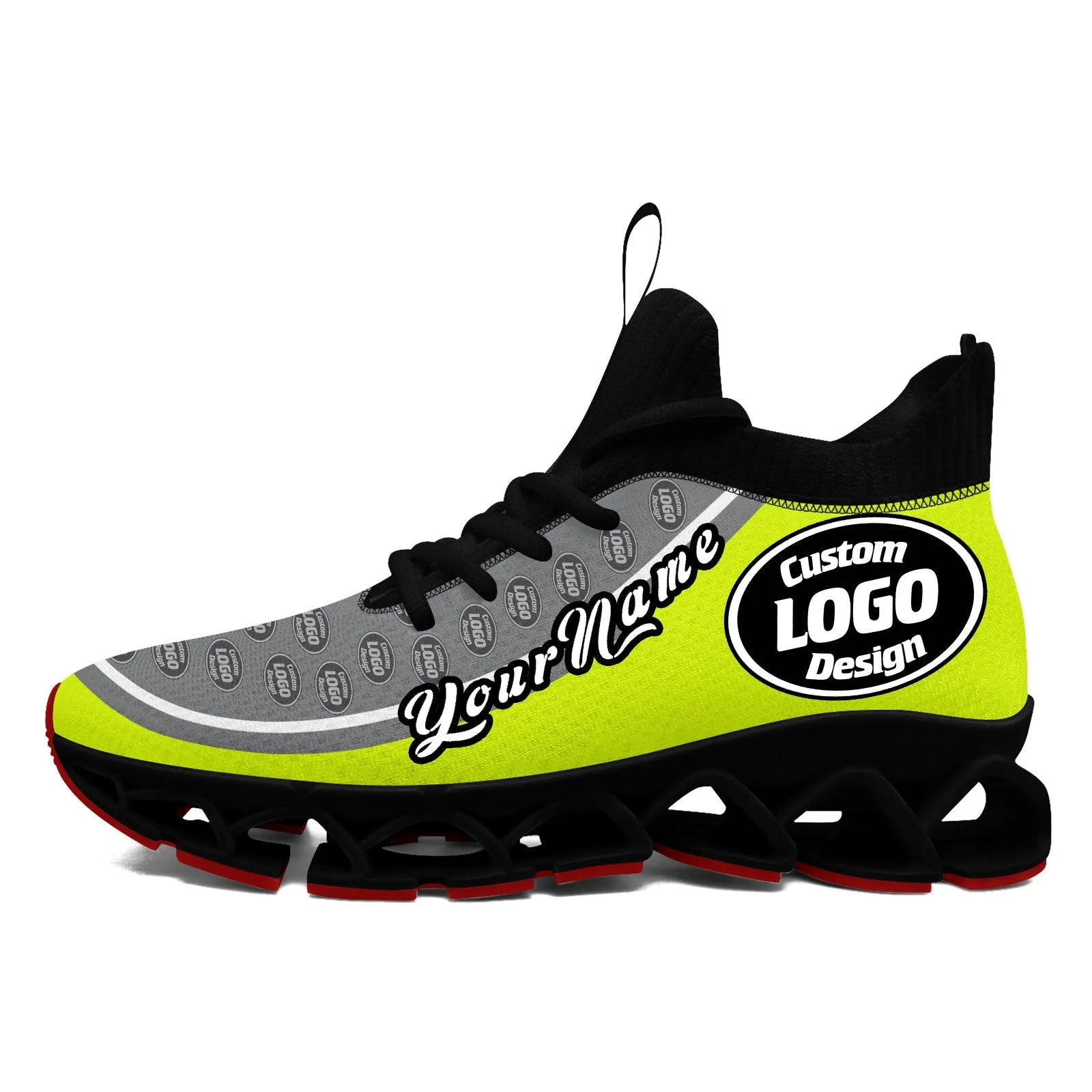 Corporate Gifts,Custom Green Gray Maxsoul Shoes Personalized Sneaker FN030XD-D020388-22