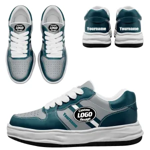 Corporate Gifts,Custom Green Gray Philadelphia Shoes Personalized Sneaker FN032-D020389-23