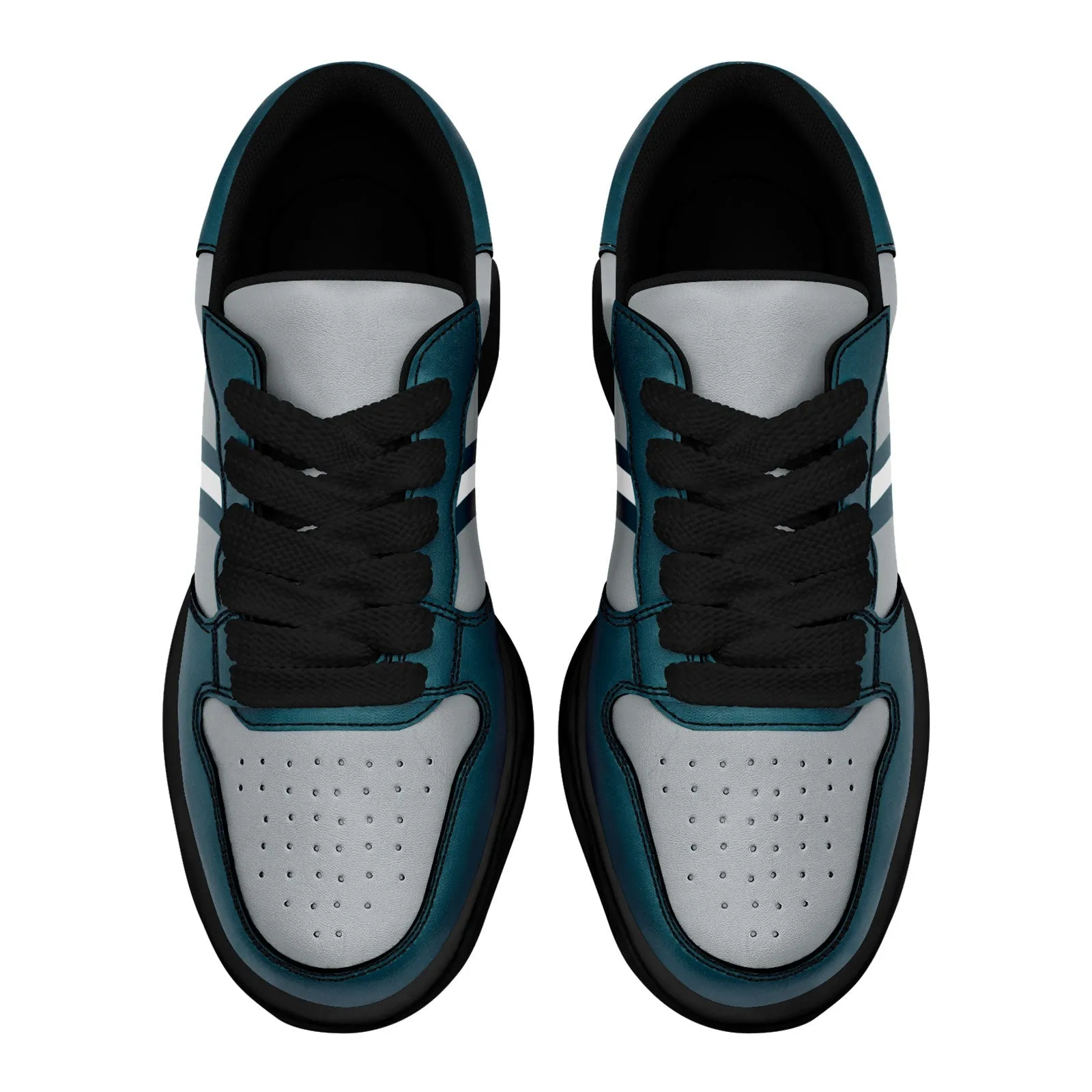Corporate Gifts,Custom Green Gray Philadelphia Shoes Personalized Sneaker FN032-D020389-23