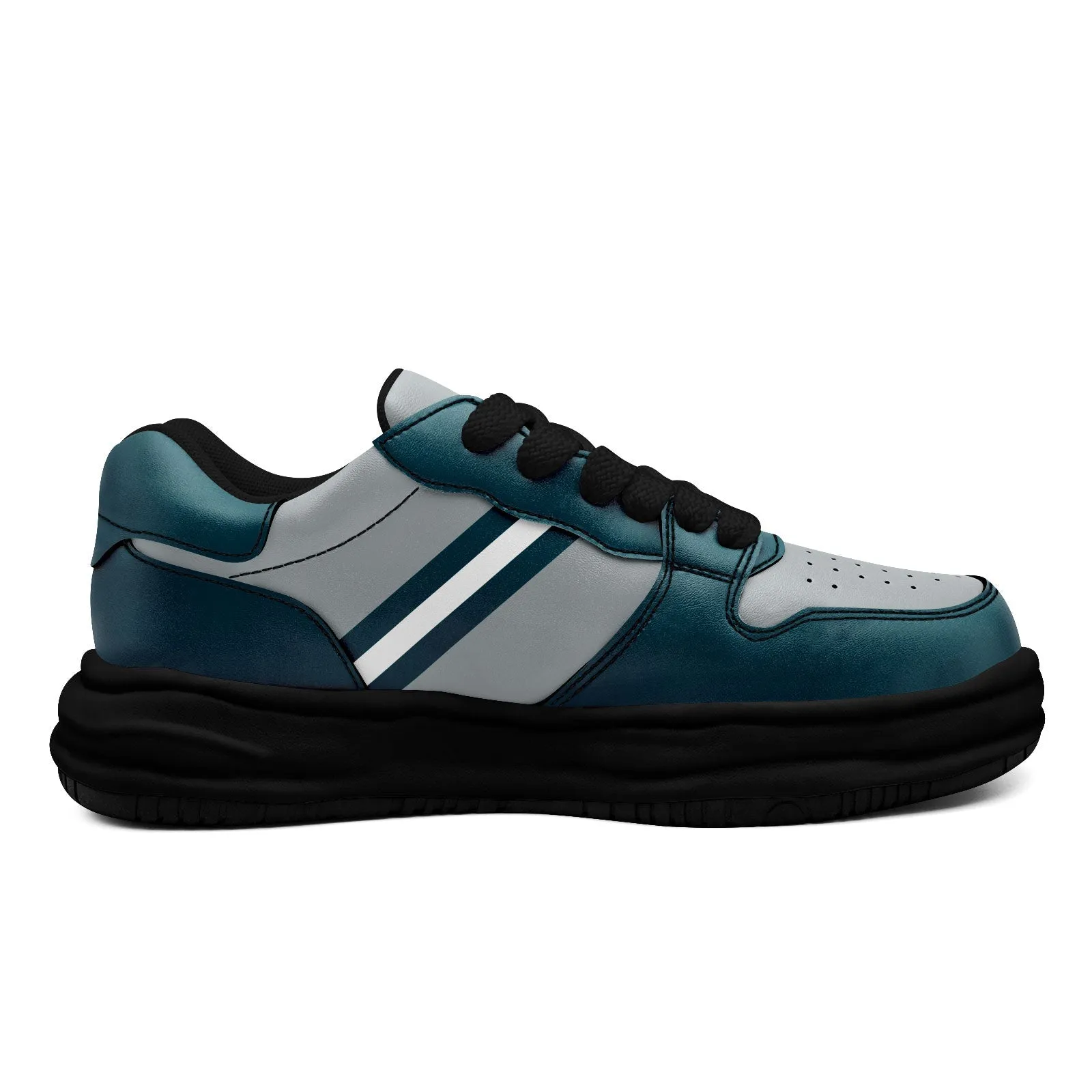 Corporate Gifts,Custom Green Gray Philadelphia Shoes Personalized Sneaker FN032-D020389-23