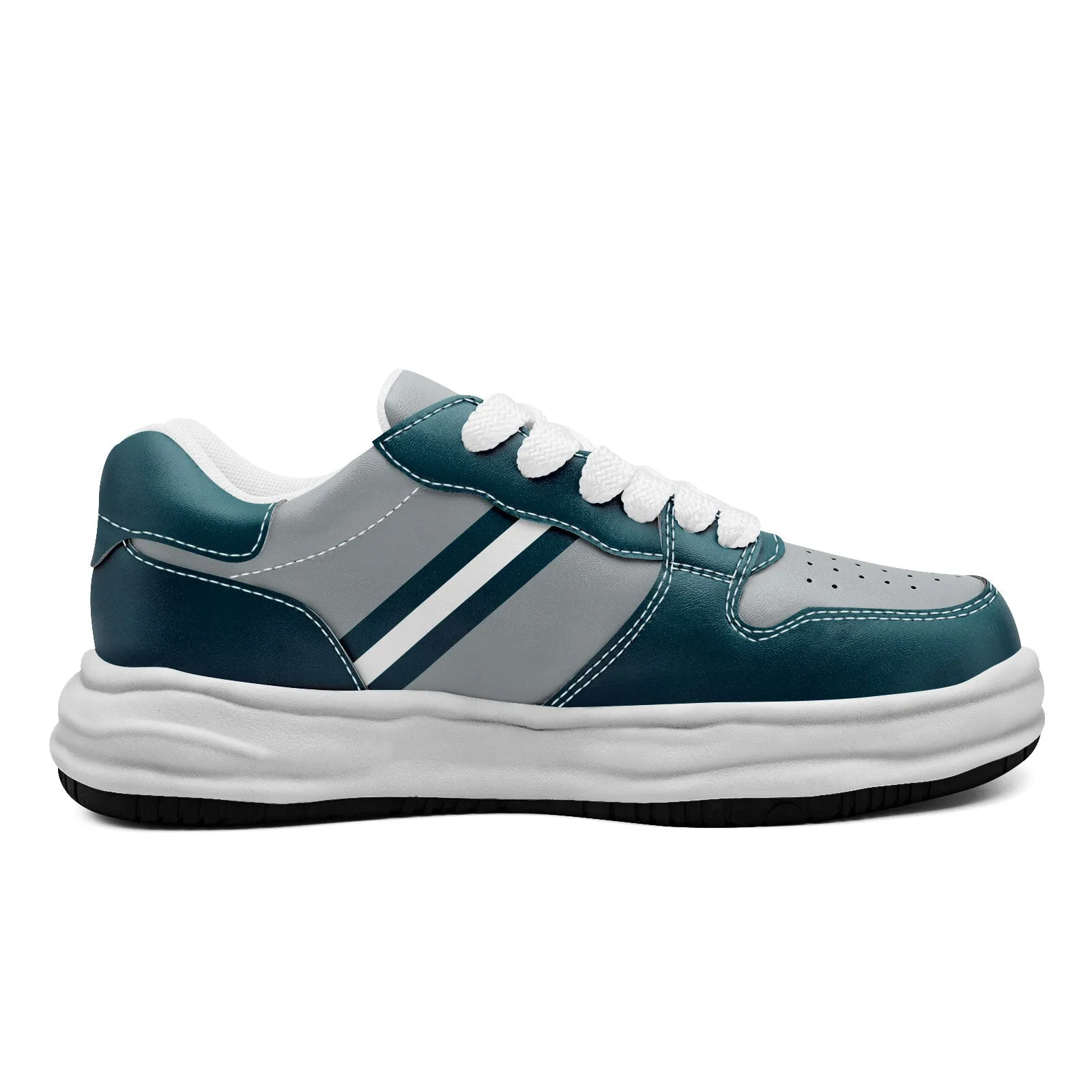 Corporate Gifts,Custom Green Gray Philadelphia Shoes Personalized Sneaker FN032-D020389-23