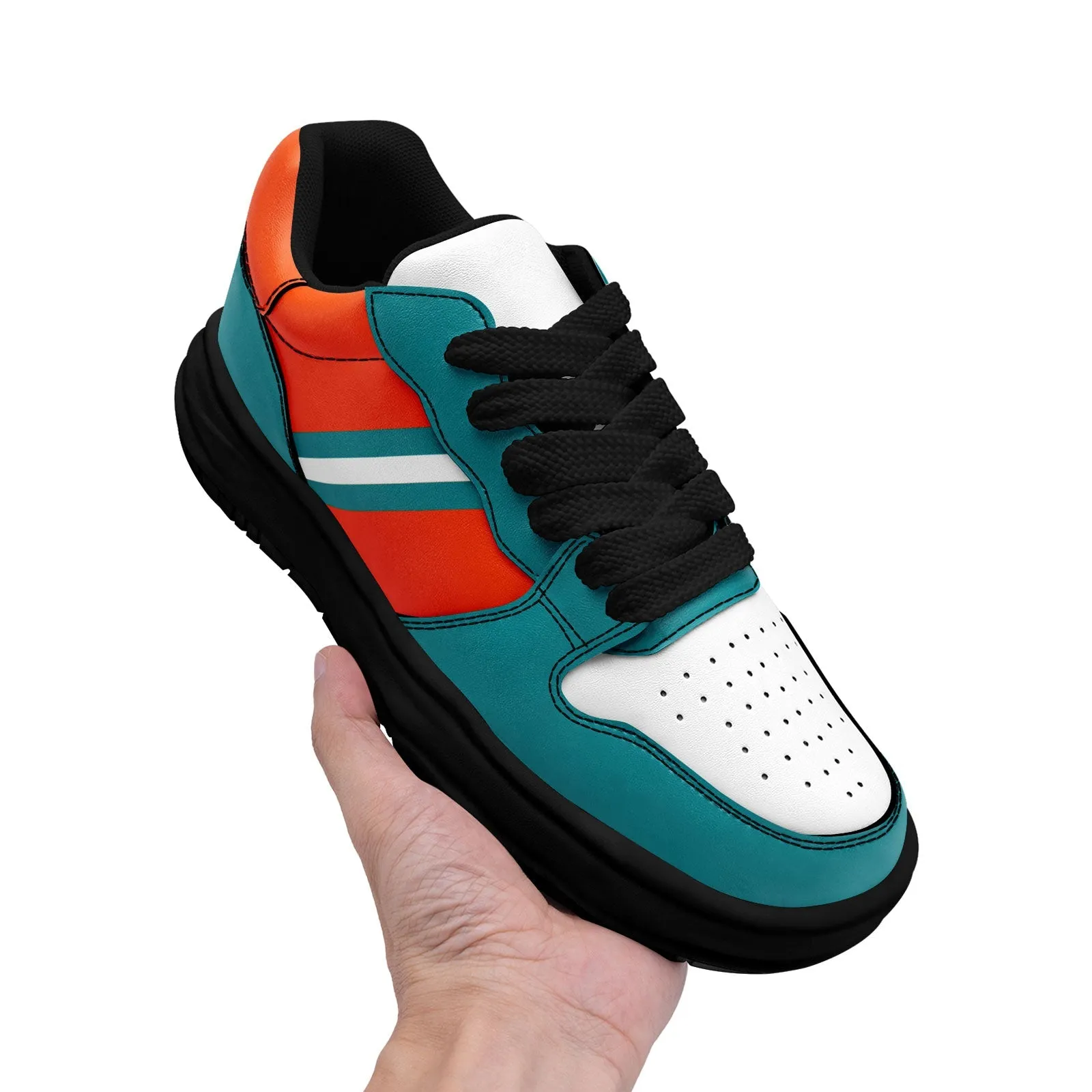 Corporate Gifts,Custom Green Orange Miami Shoes Personalized Sneaker FN032-D020389-24