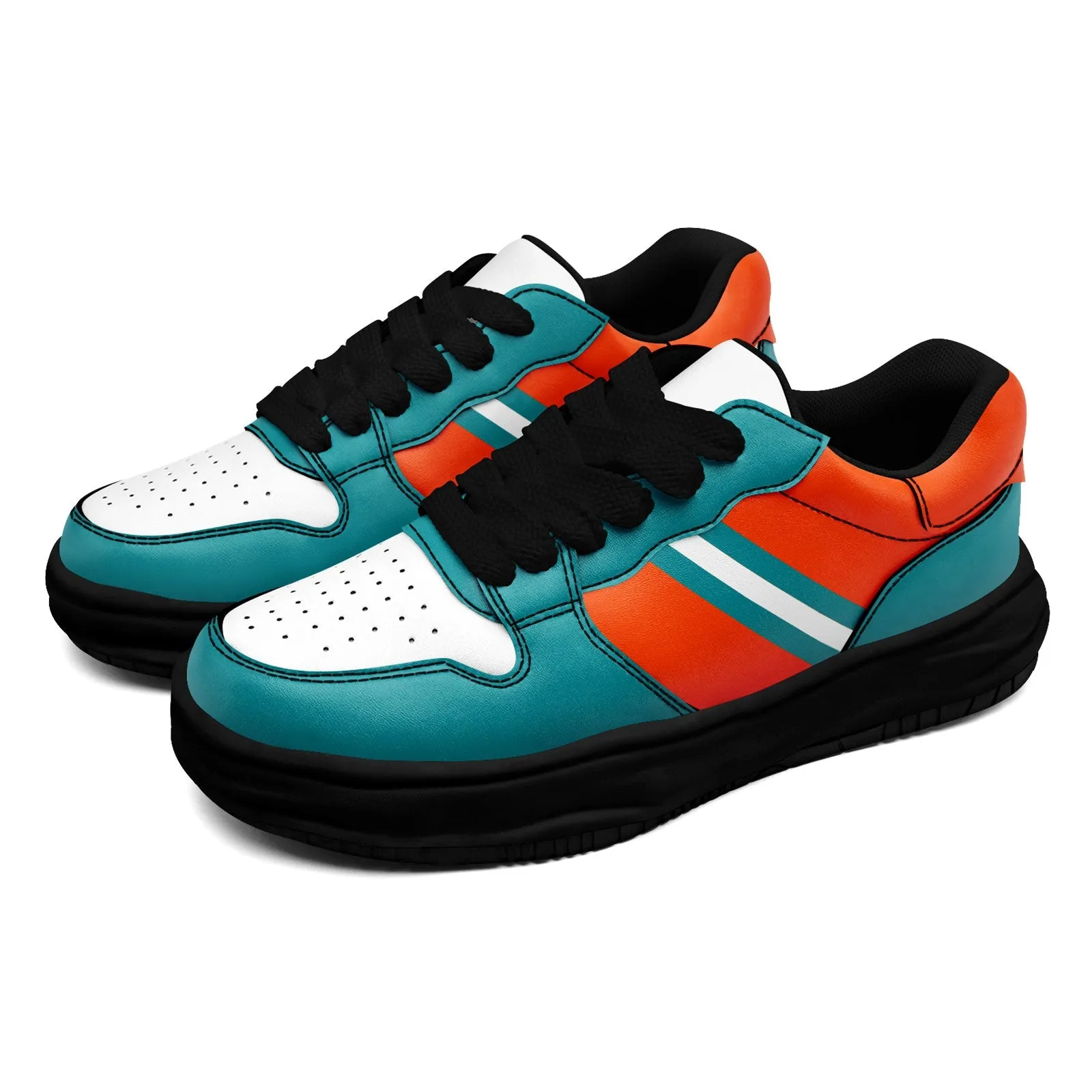 Corporate Gifts,Custom Green Orange Miami Shoes Personalized Sneaker FN032-D020389-24