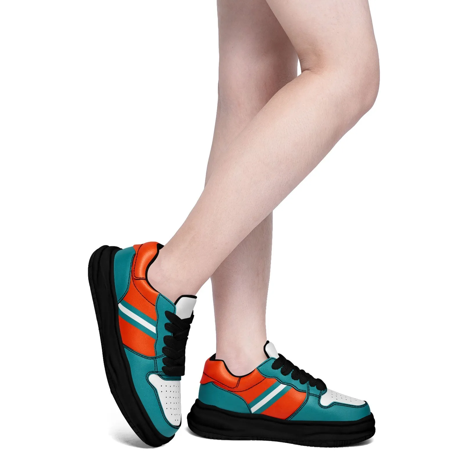 Corporate Gifts,Custom Green Orange Miami Shoes Personalized Sneaker FN032-D020389-24