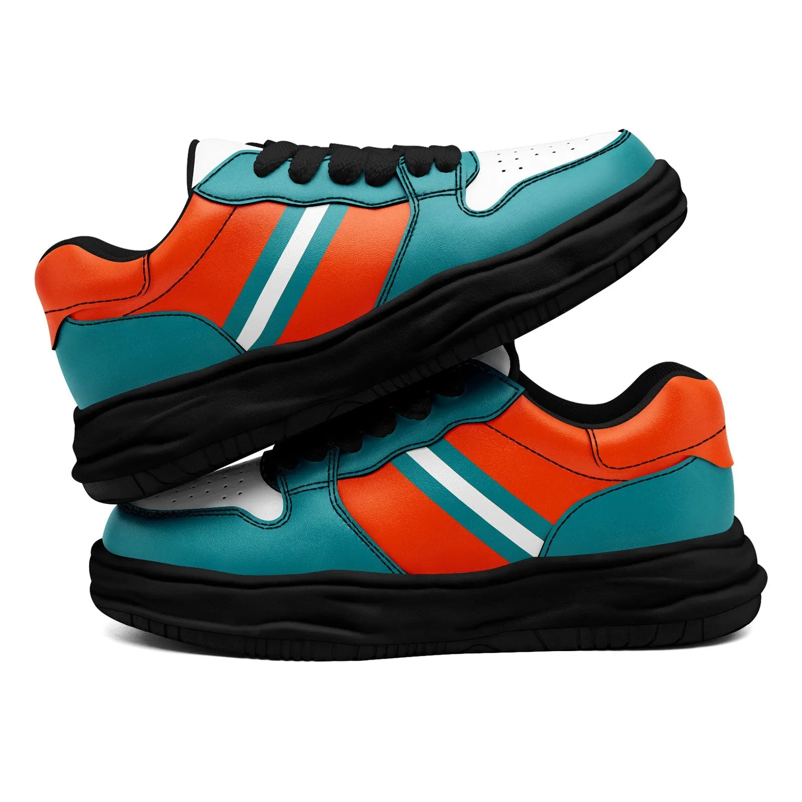Corporate Gifts,Custom Green Orange Miami Shoes Personalized Sneaker FN032-D020389-24