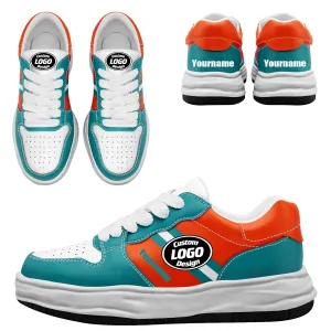 Corporate Gifts,Custom Green Orange Miami Shoes Personalized Sneaker FN032-D020389-24