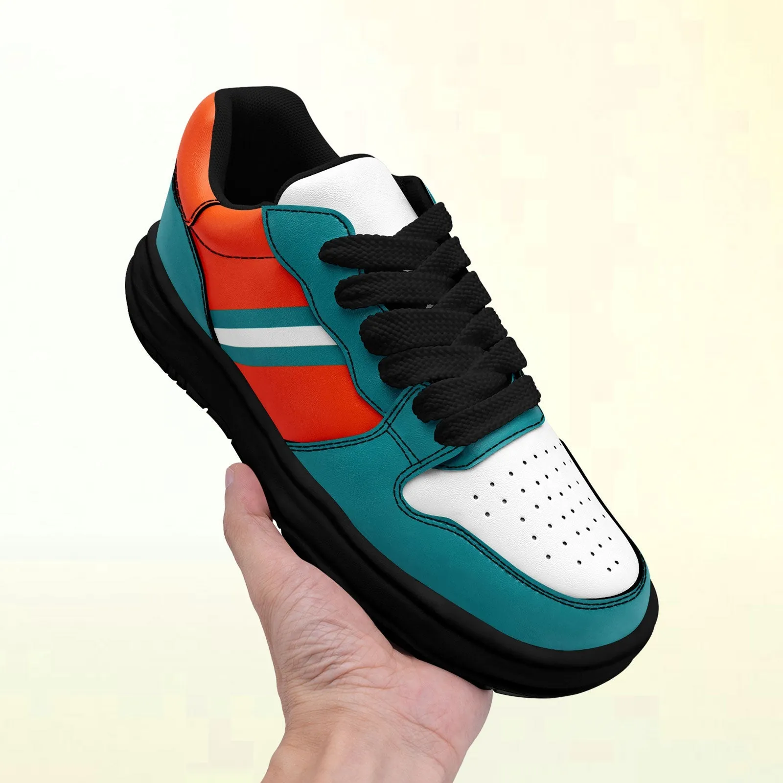 Corporate Gifts,Custom Green Orange Miami Shoes Personalized Sneaker FN032-D020389-24
