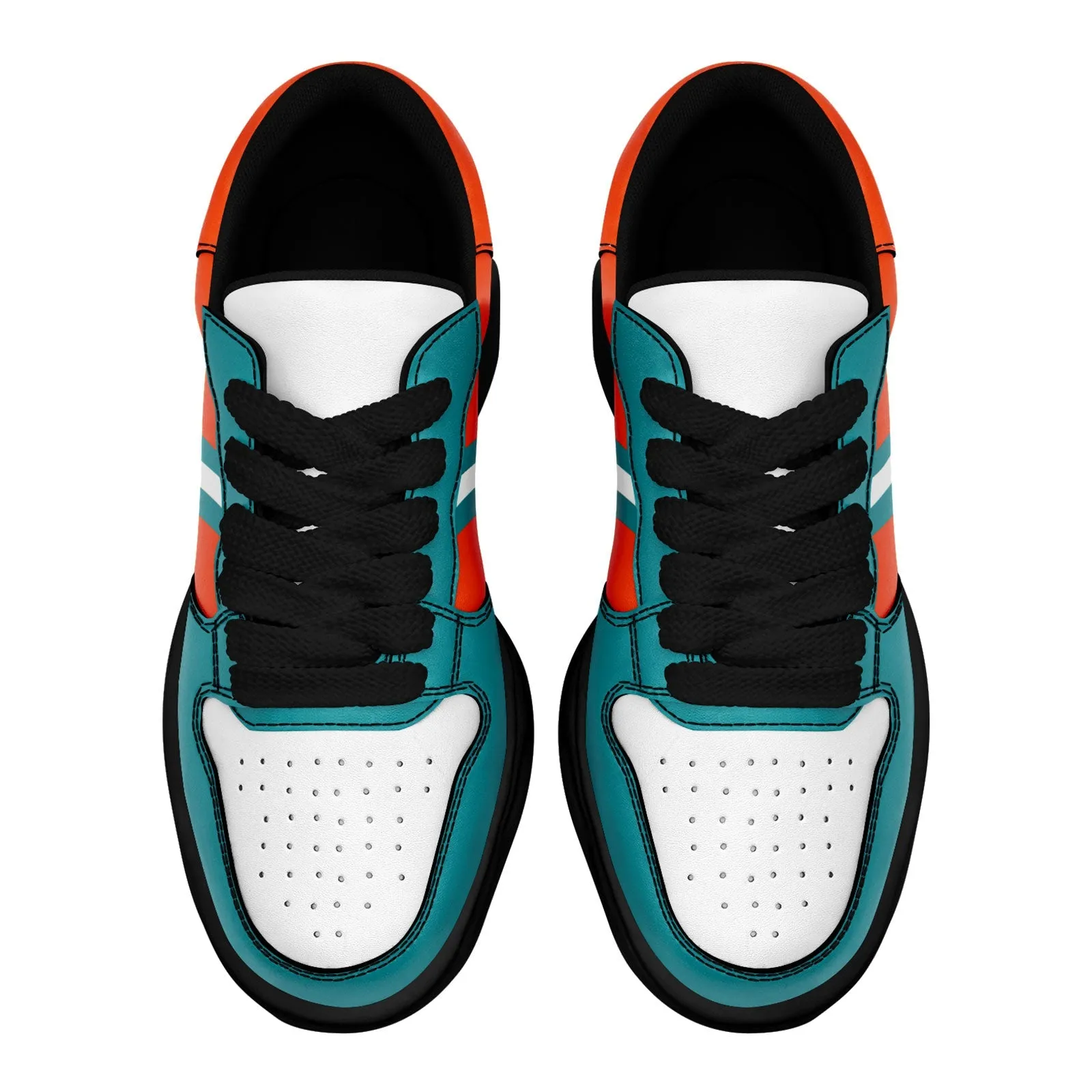 Corporate Gifts,Custom Green Orange Miami Shoes Personalized Sneaker FN032-D020389-24